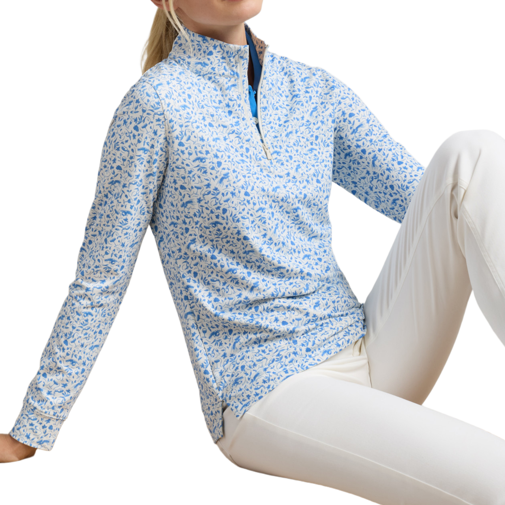 Vino Flora Perth Perf Women's Golf Quarter Zip