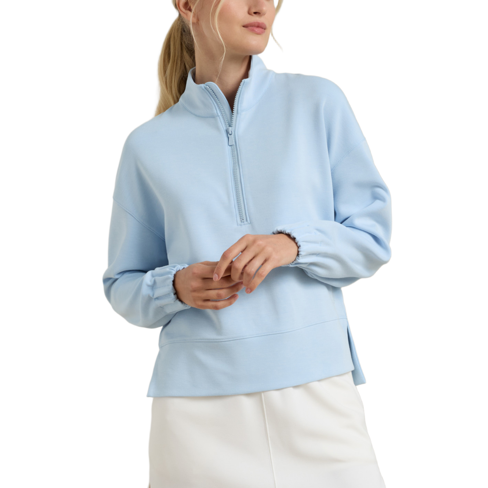 Flora Knit Melange Women's Golf Quarter Zip