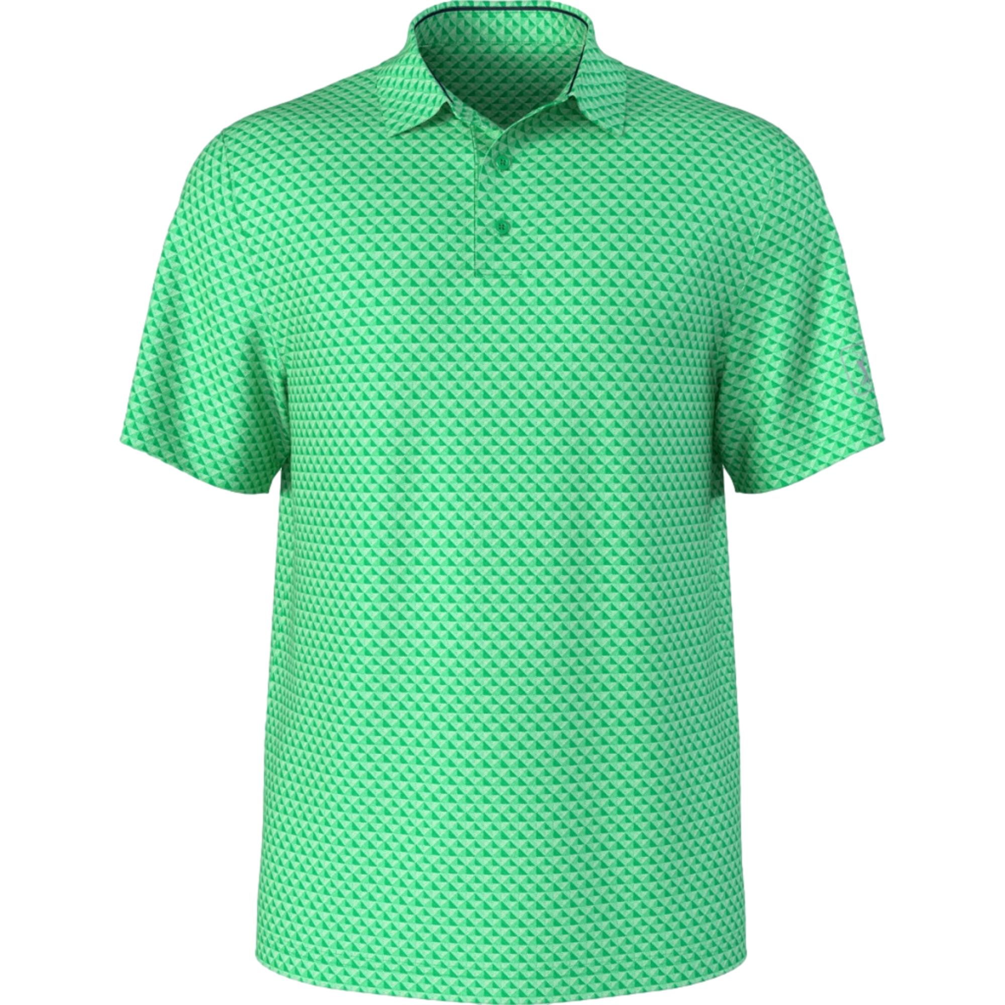 Linear Geometric Print Boys Golf Polo Shirt
