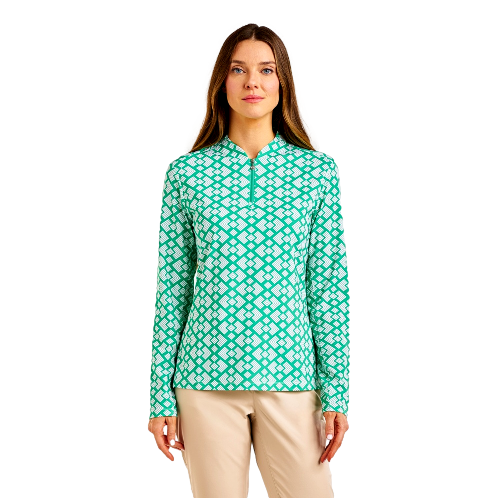 Savanna Mockneck Women's Long Sleeve Golf Shirt