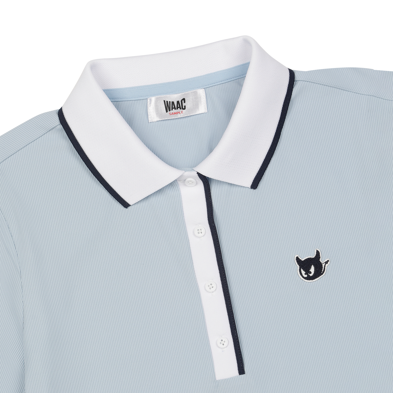Slim Fit Rib Women's Short Sleeve Golf Polo Shirt