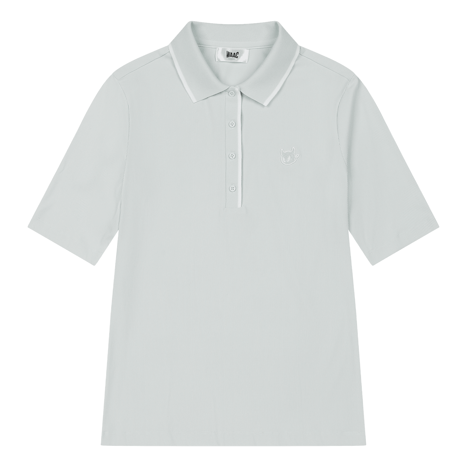 Slim Fit Rib Women's Short Sleeve Golf Polo Shirt