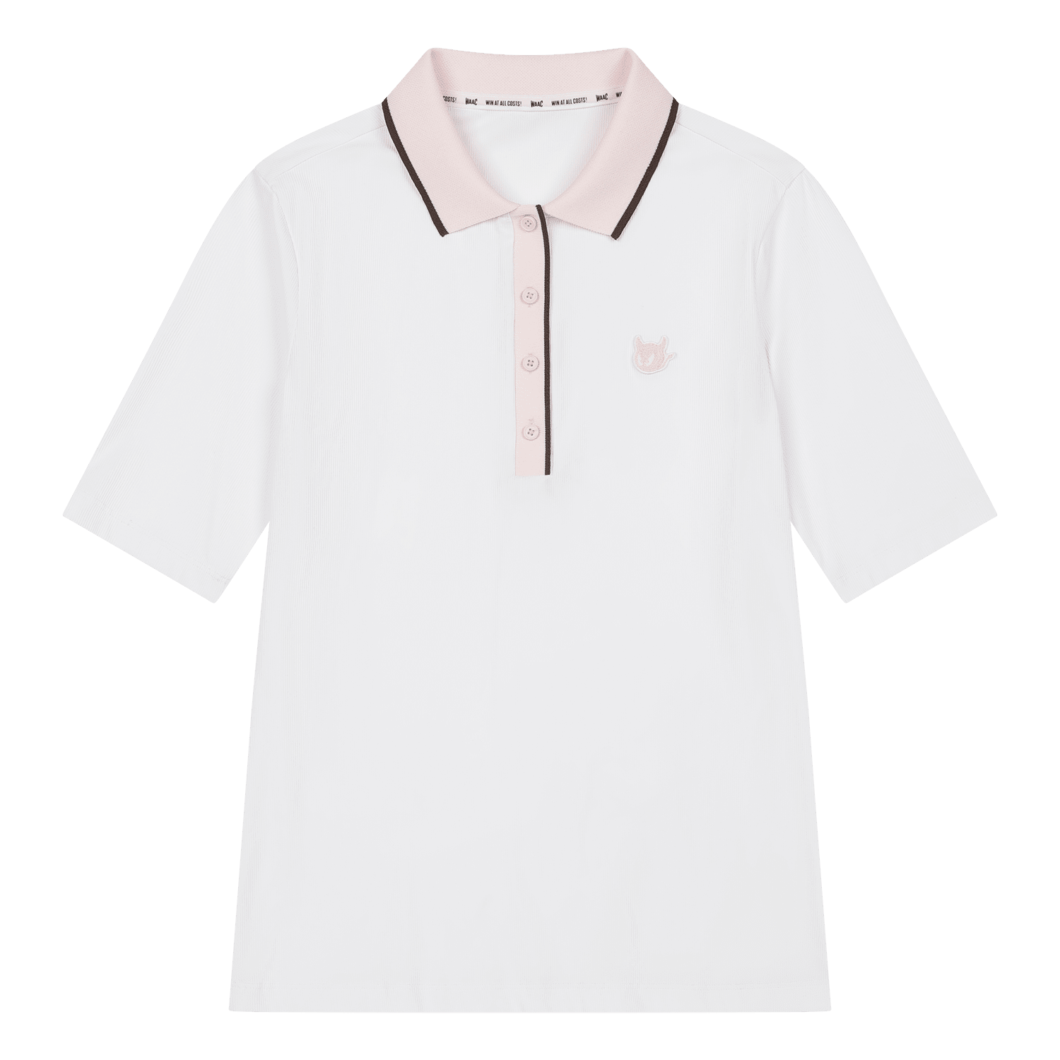 Slim Fit Rib Women's Short Sleeve Golf Polo Shirt