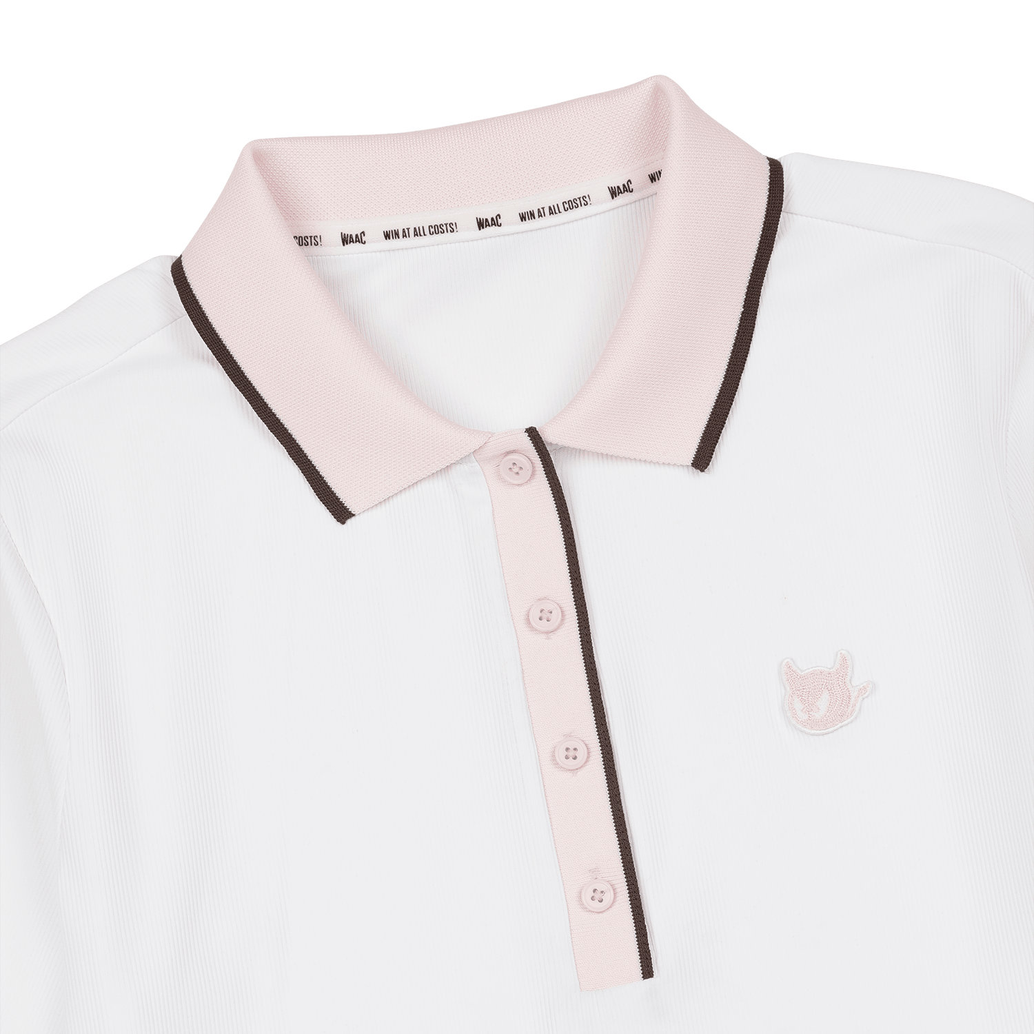 Slim Fit Rib Women's Short Sleeve Golf Polo Shirt