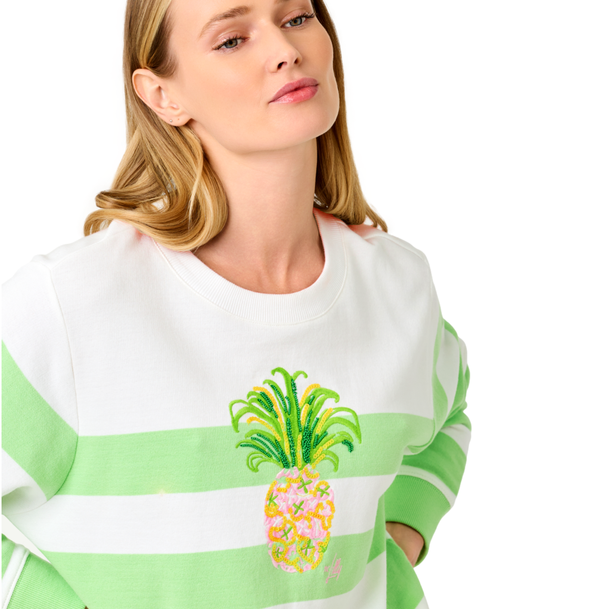 Ballad Stripe Women's Golf Sweater