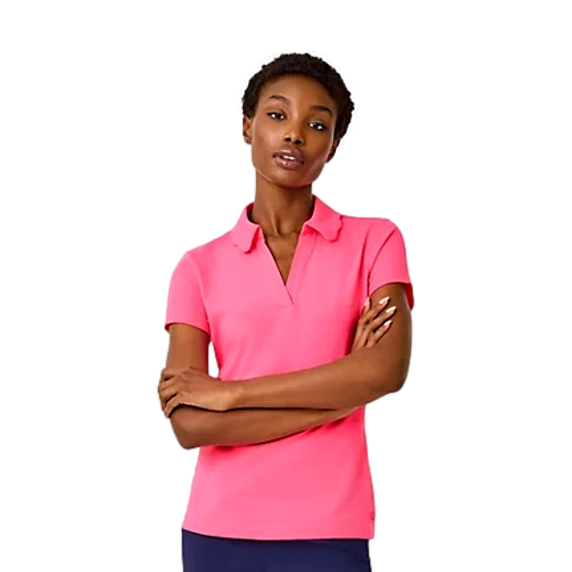 Frida Scallop Women's Short Sleeve Golf Polo Shirt