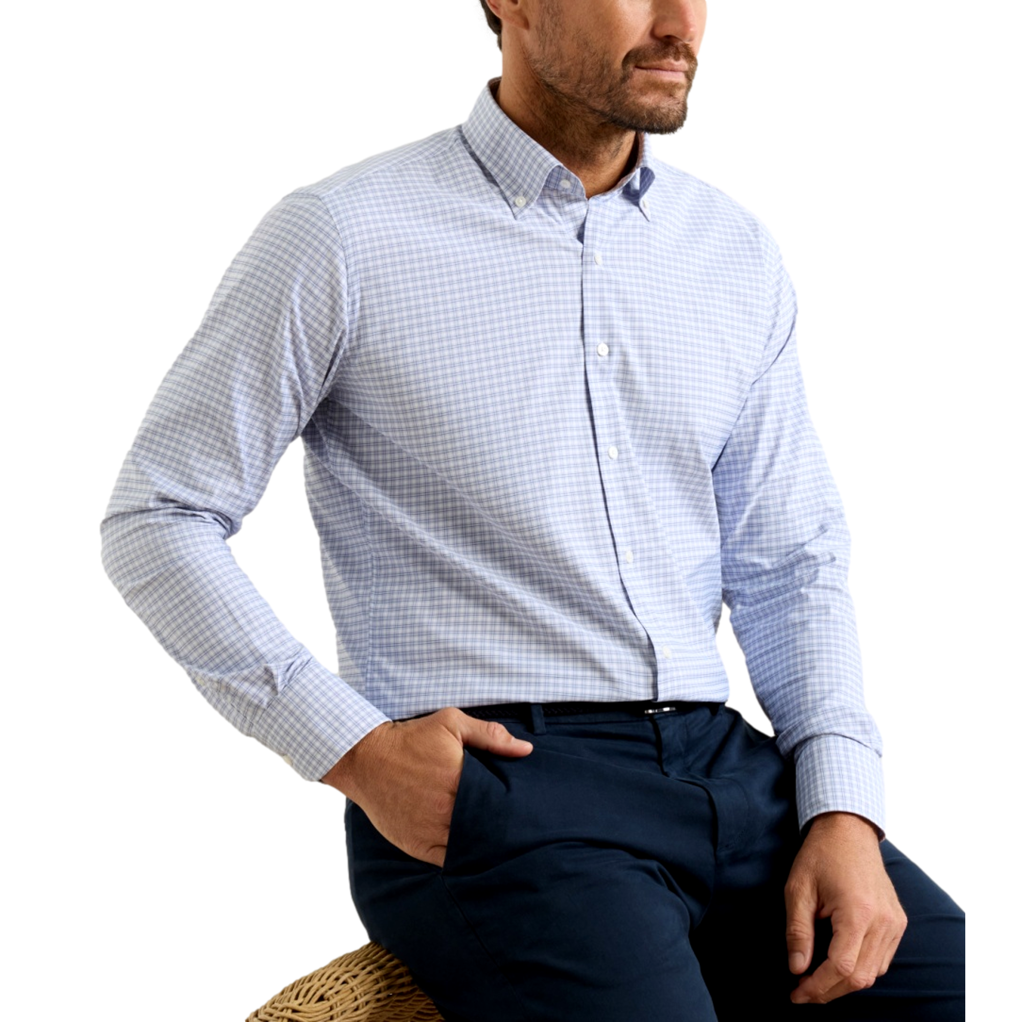 Phillip Performance Twill Button Up Golf Shirt