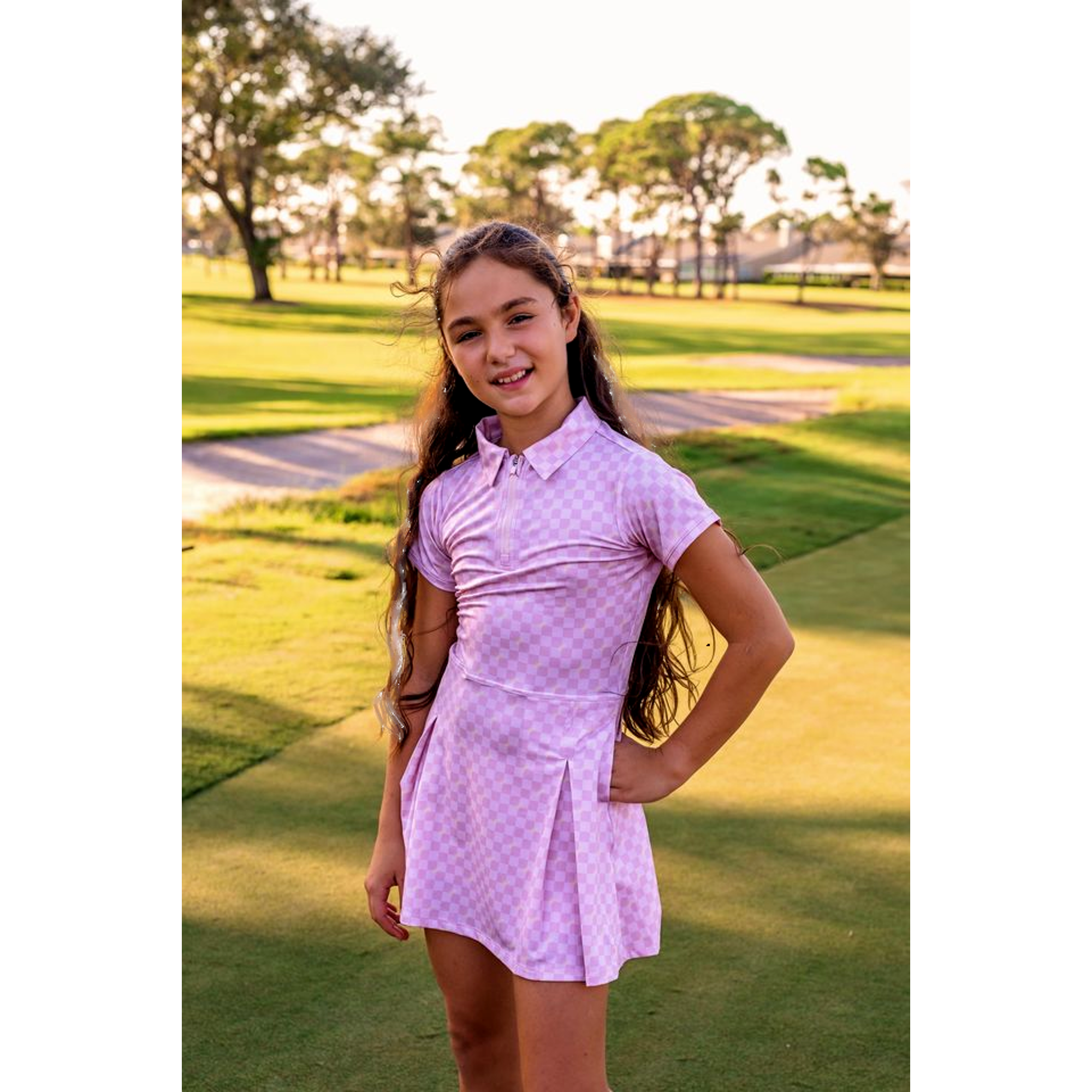 Girls Keely Short Sleeve Golf Dress