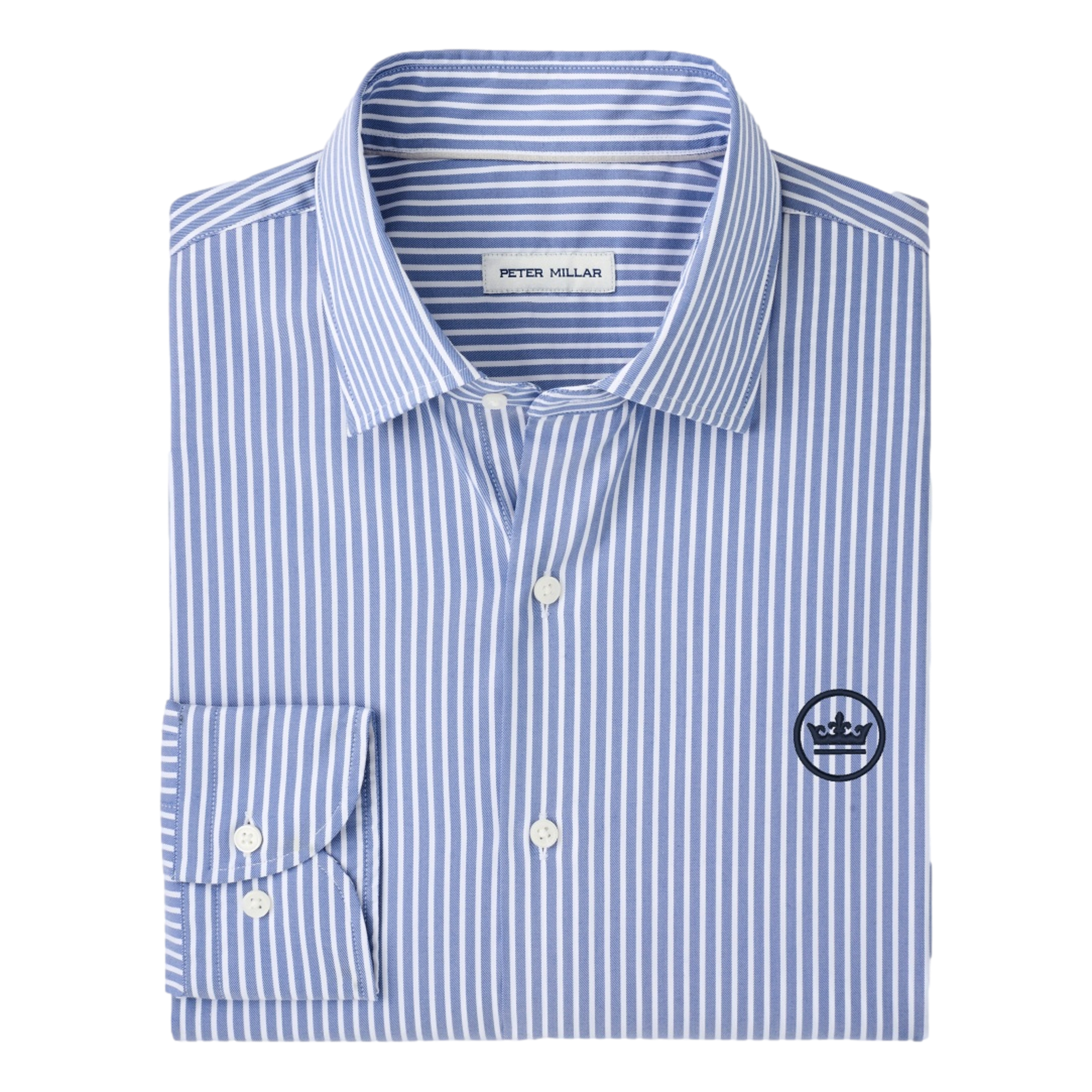 Peter Millar Langley Crown Lite Cotton-Stretch Sport Shirt: Windsor Blue XL