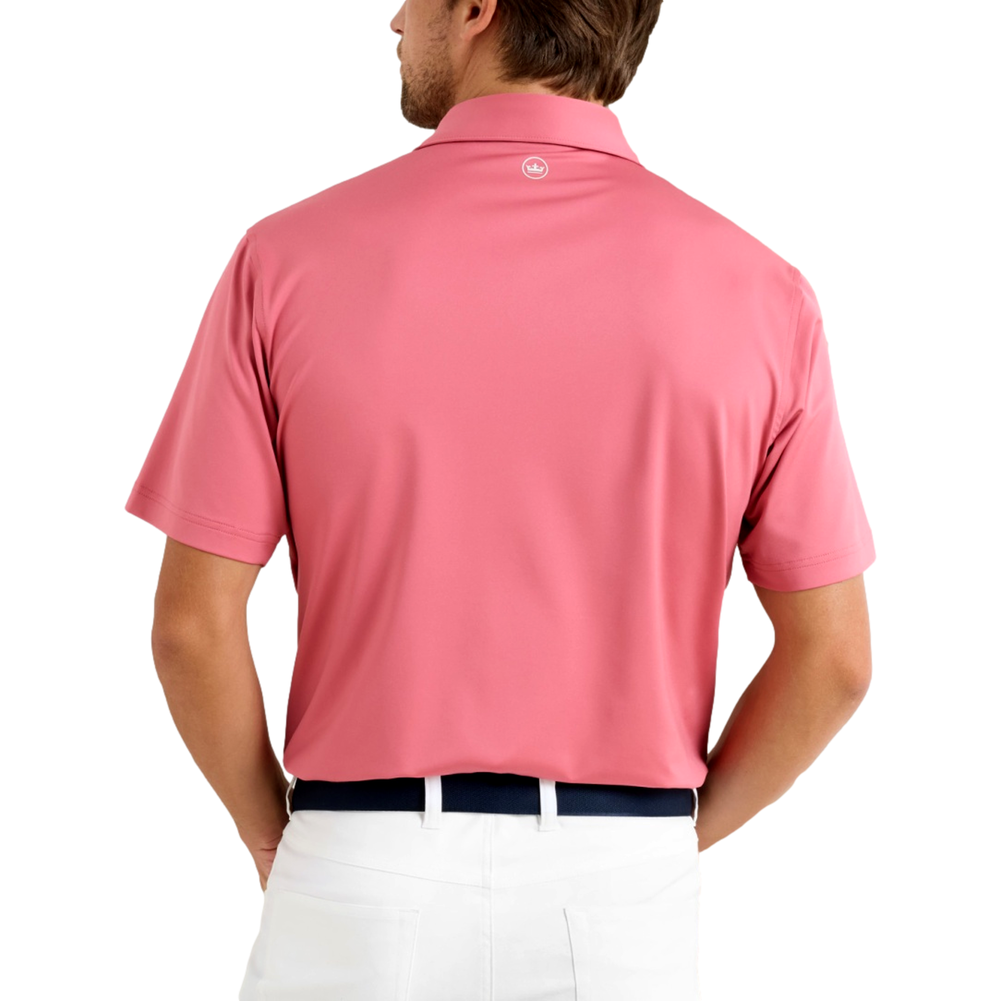 Solid Performance Jersey Men's Golf Polo Shirt
