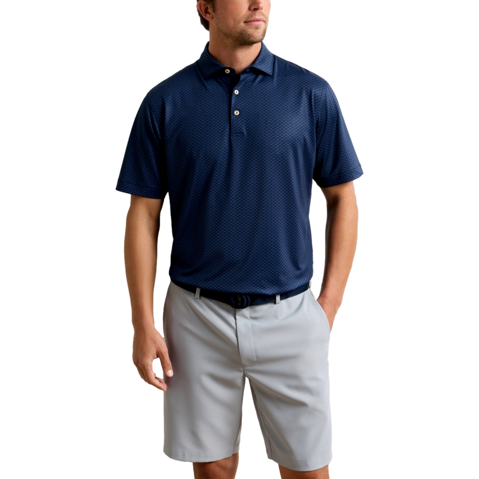 Bunker Bar Performance Jersey Men's Golf Polo Shirt