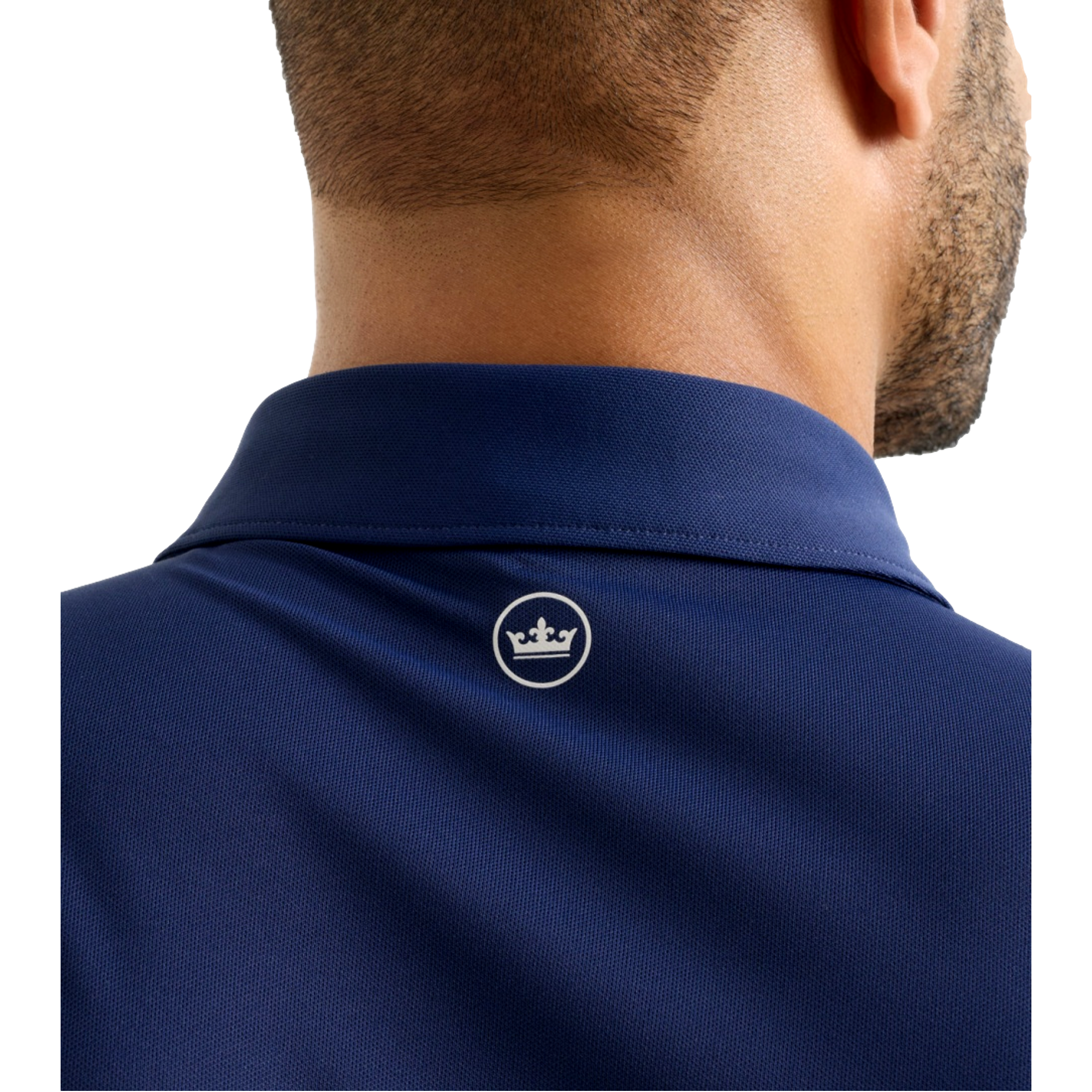 Solid Performance Mesh Men's Golf Polo Shirt