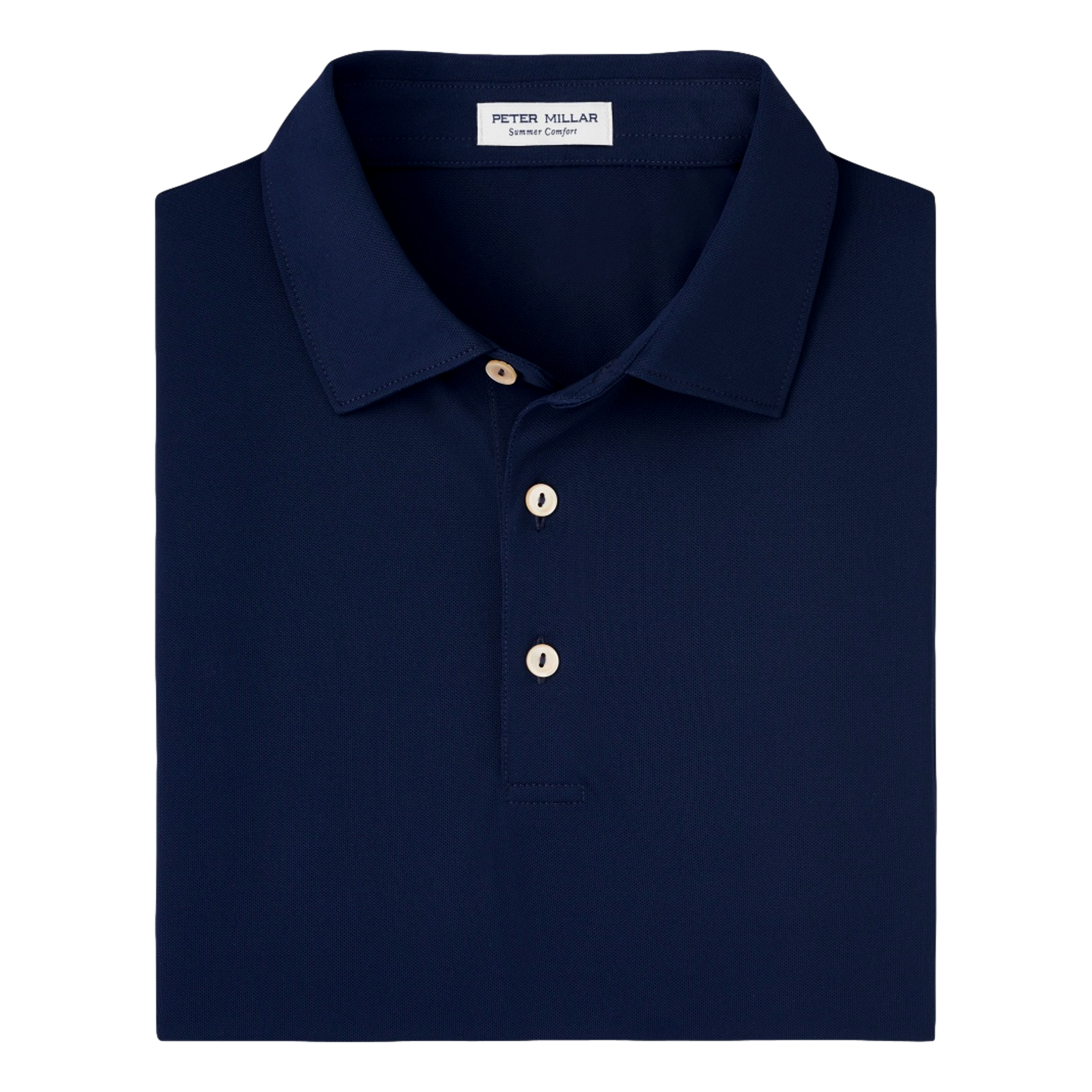 Solid Performance Mesh Men's Golf Polo Shirt