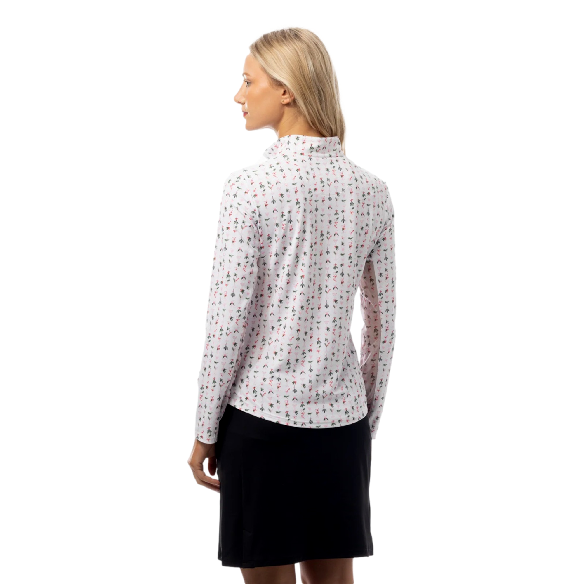 Candy Cane Cosmos Women's Golf Quarter Zip