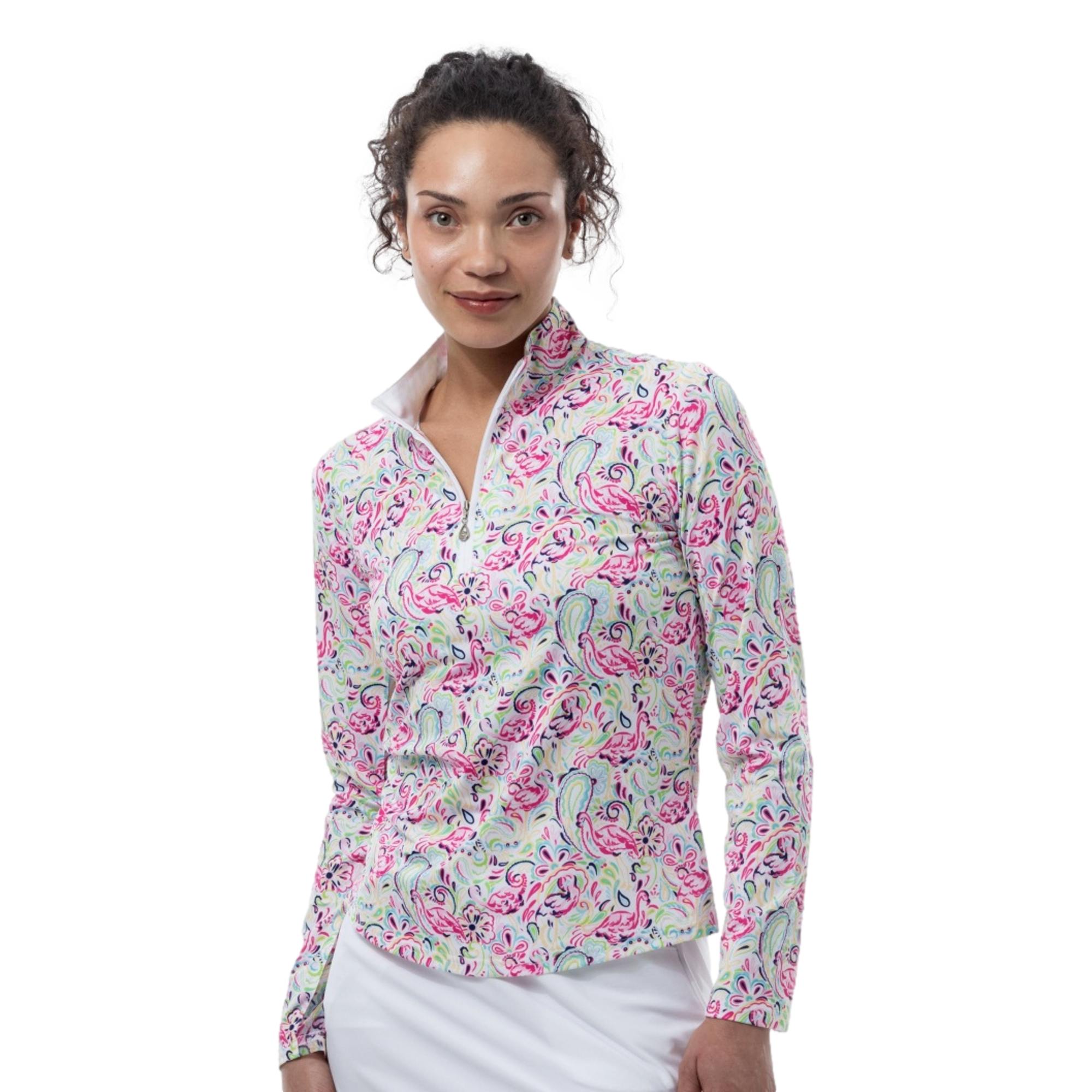 Pink Flamingo Women's Golf Quarter Zip