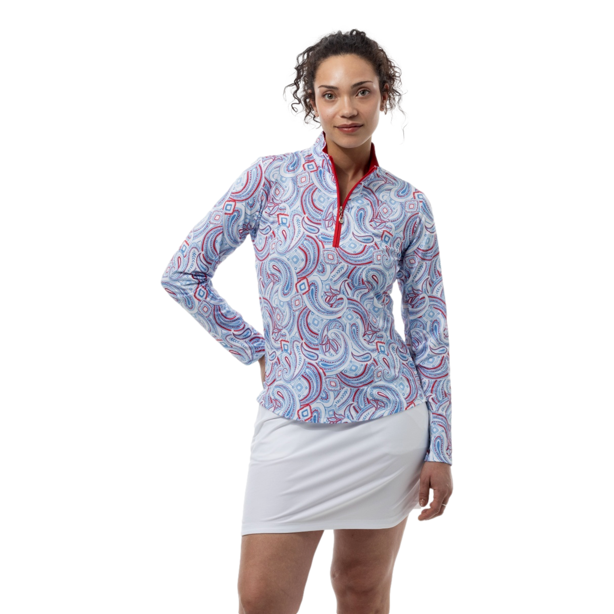 Pop Paisley Women's Golf Quarter Zip