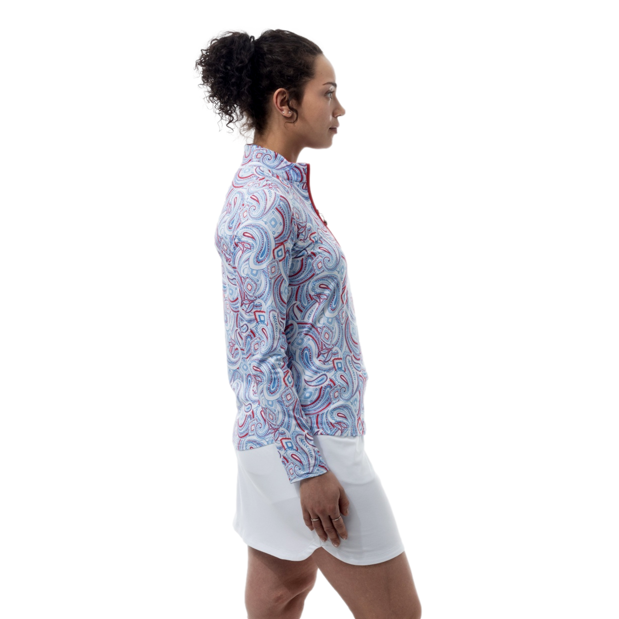 Pop Paisley Women's Golf Quarter Zip