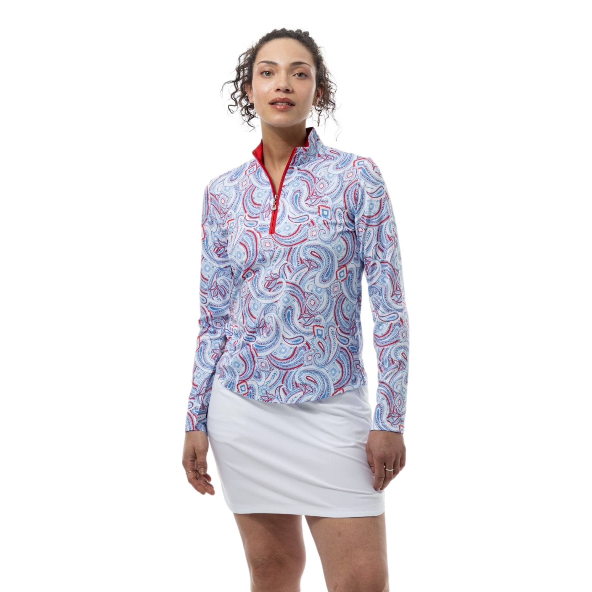 Pop Paisley Women's Golf Quarter Zip