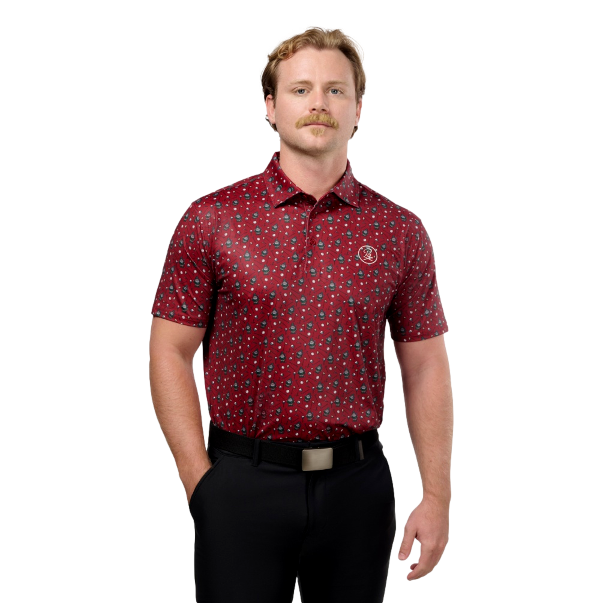 Season's Greetings Men's Short Sleeve Golf Polo Shirt