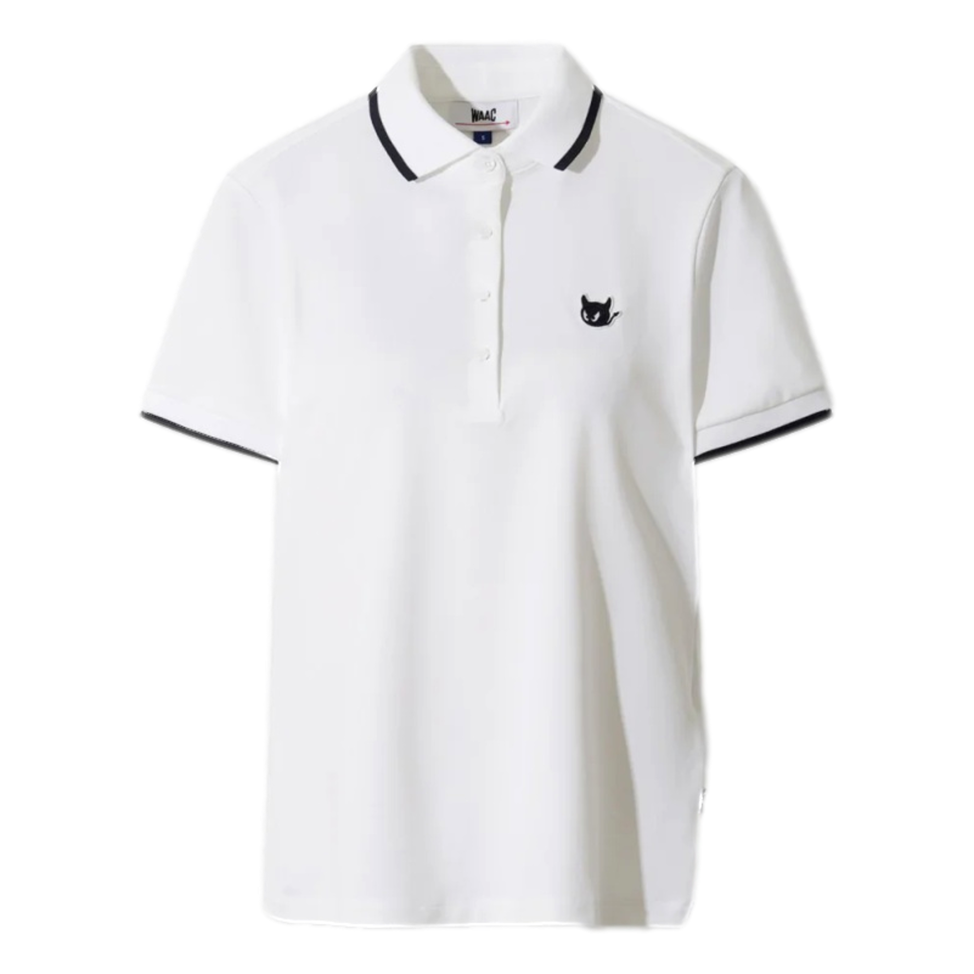 Rib Collar Stretch Women's Short Sleeve Golf Polo Shirt