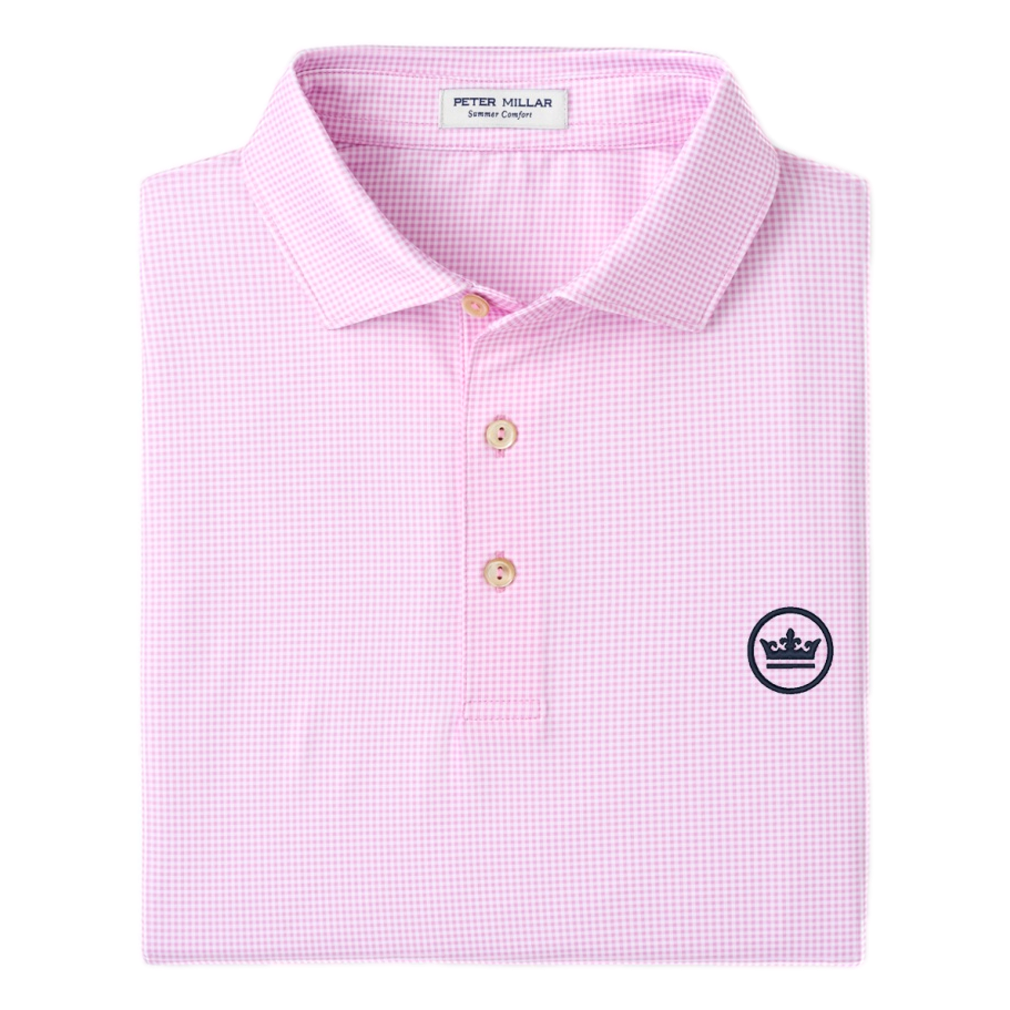 Gingham Jersey Men's Golf Polo Shirt
