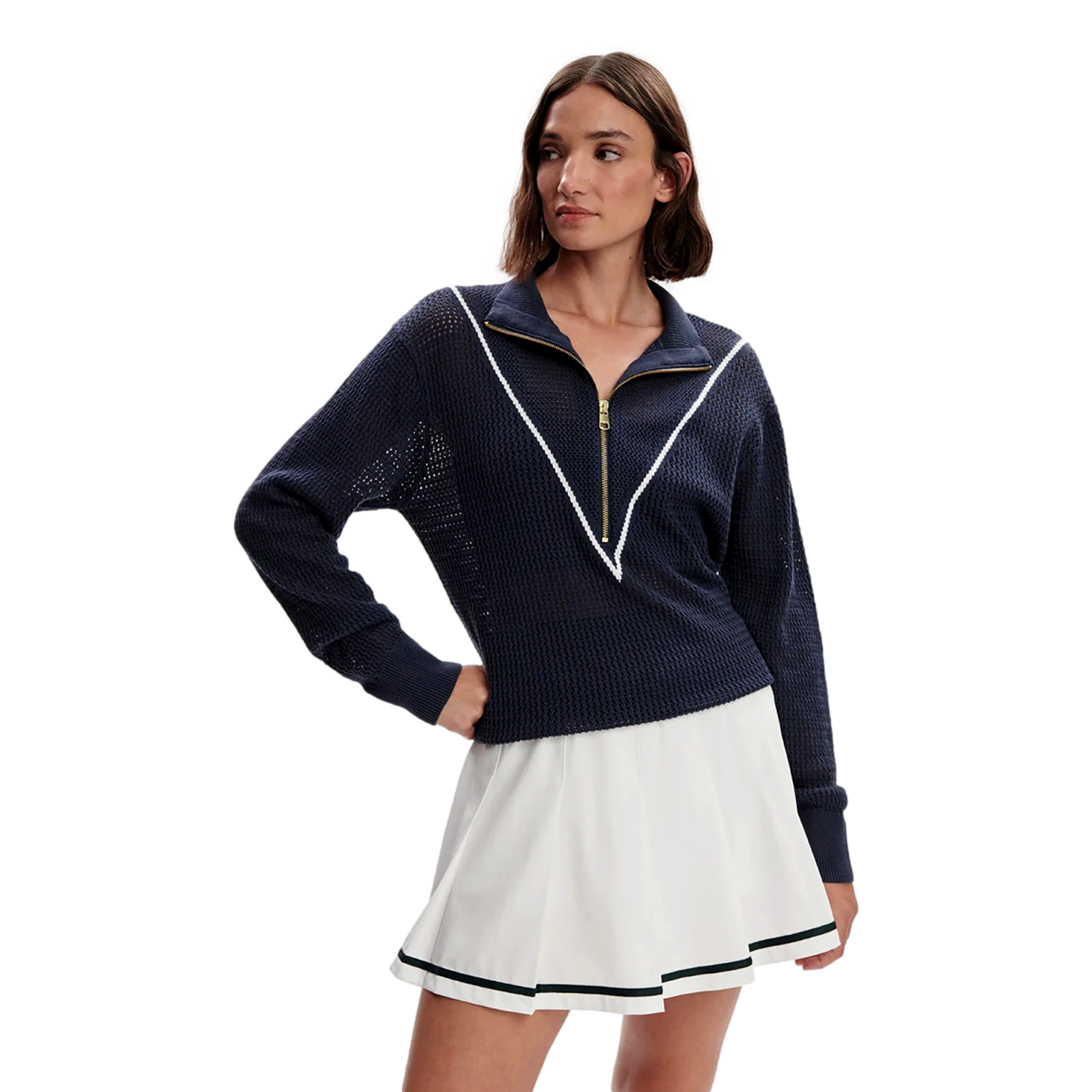 Calva Knit Women's Golf Quarter Zip