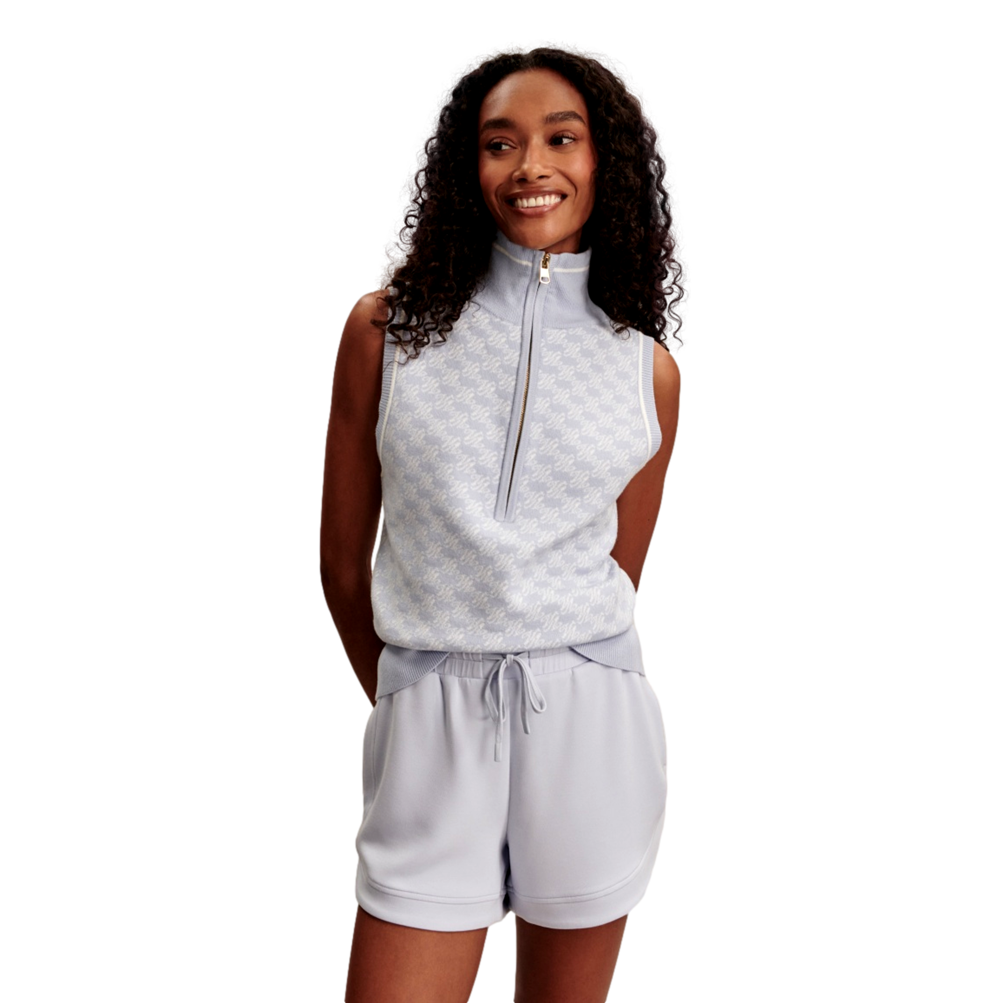 Vincent Half Zip Knit Women's Sleeveless Golf Shirt