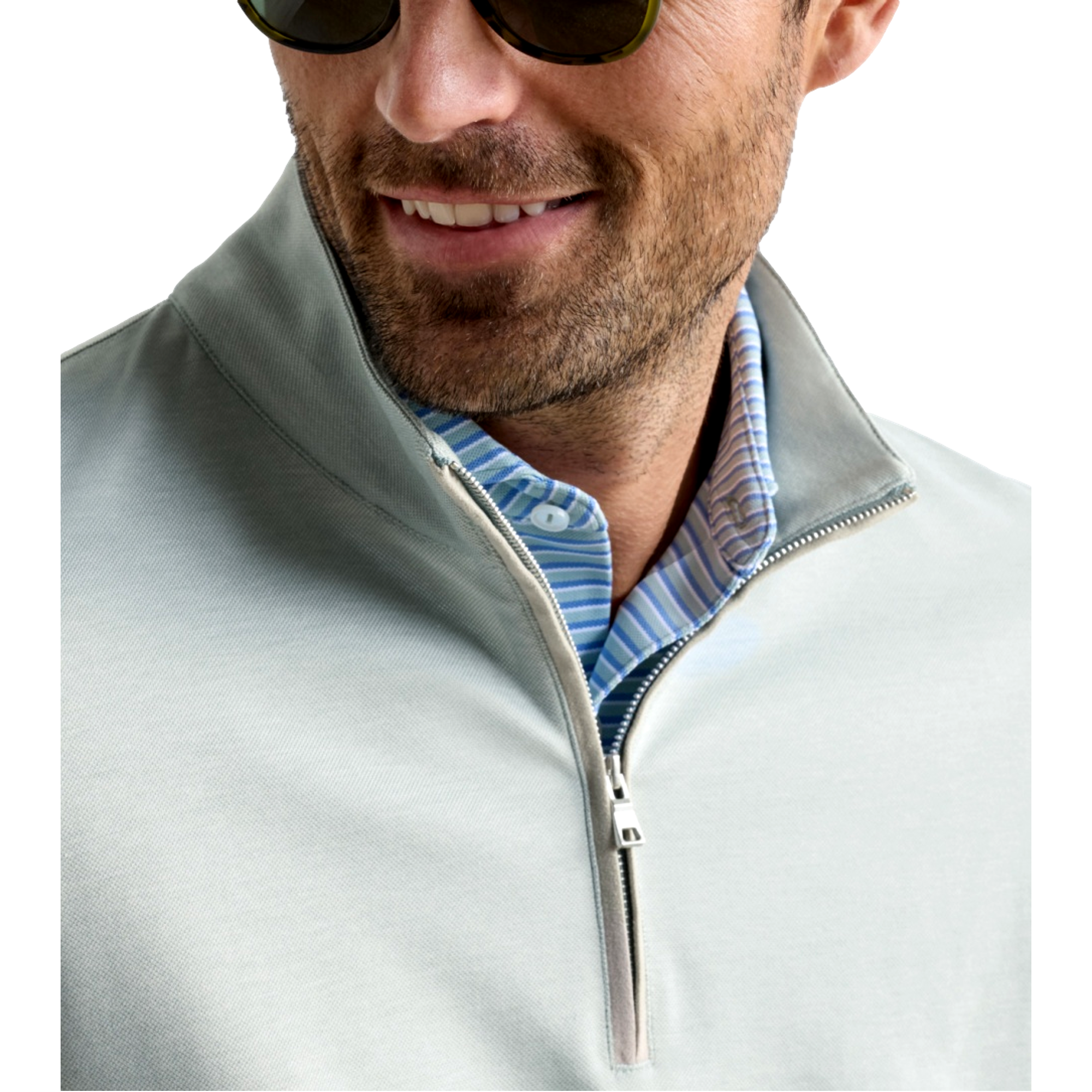 Albatross Cotton Blend Pique Men's Golf Quarter Zip