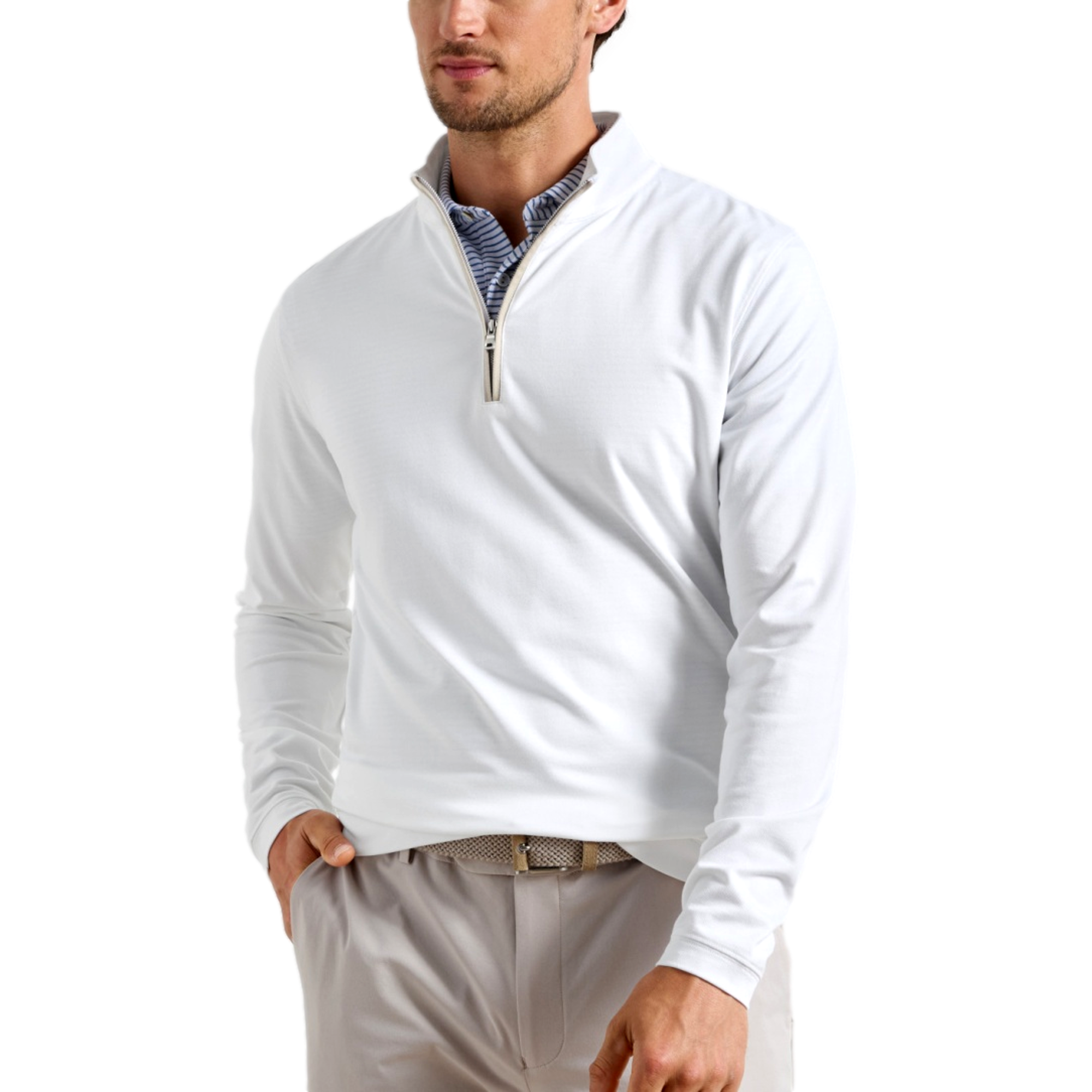 Albatross Cotton Blend Pique Men's Golf Quarter Zip