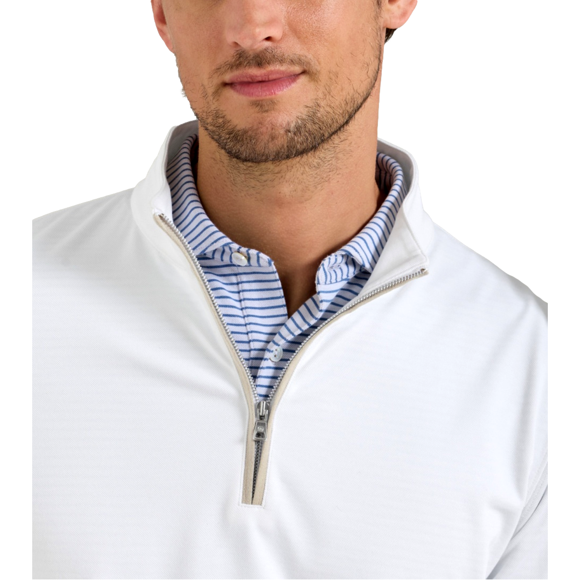 Albatross Cotton Blend Pique Men's Golf Quarter Zip