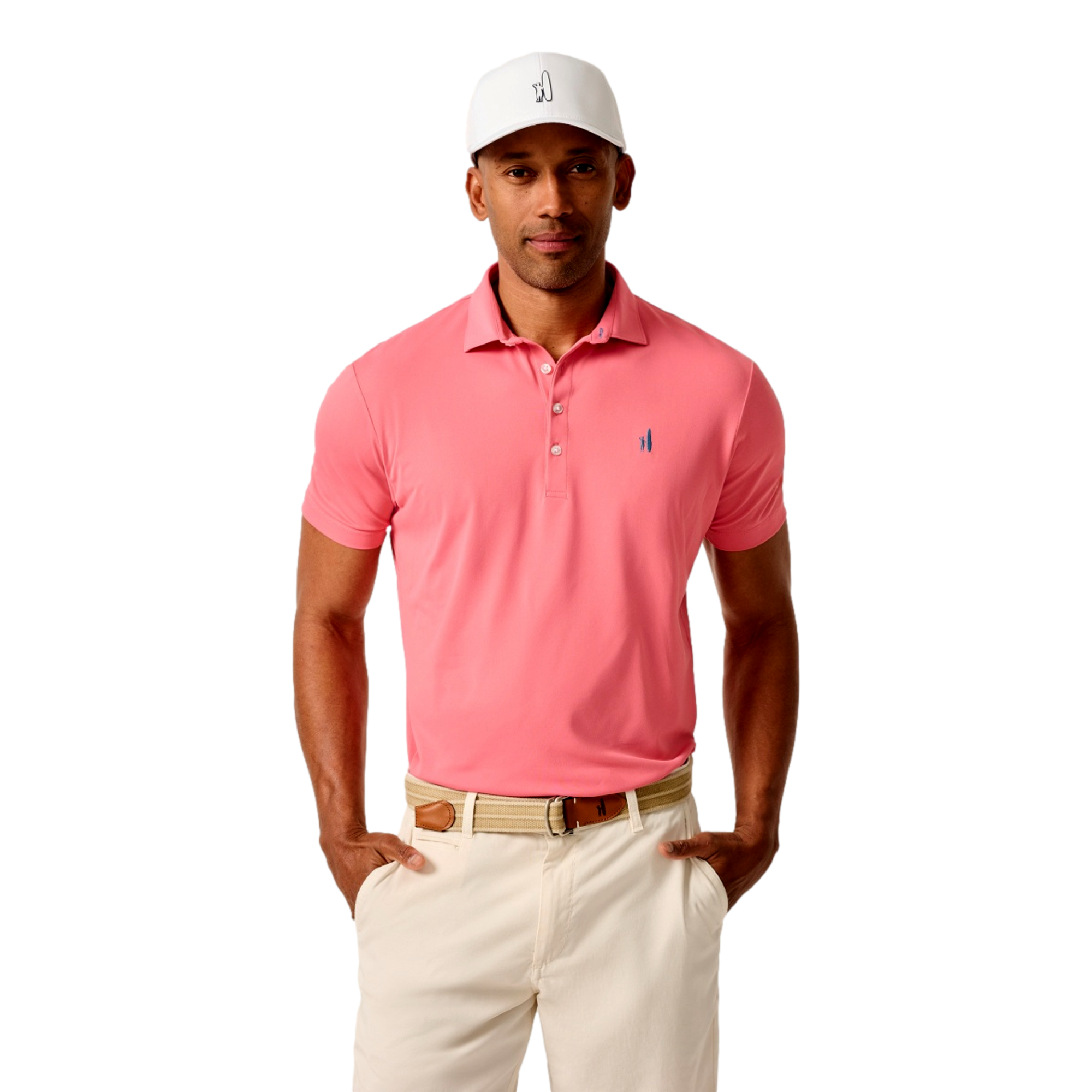 Stevie Solid Pique Men's Short Sleeve Golf Polo Shirt