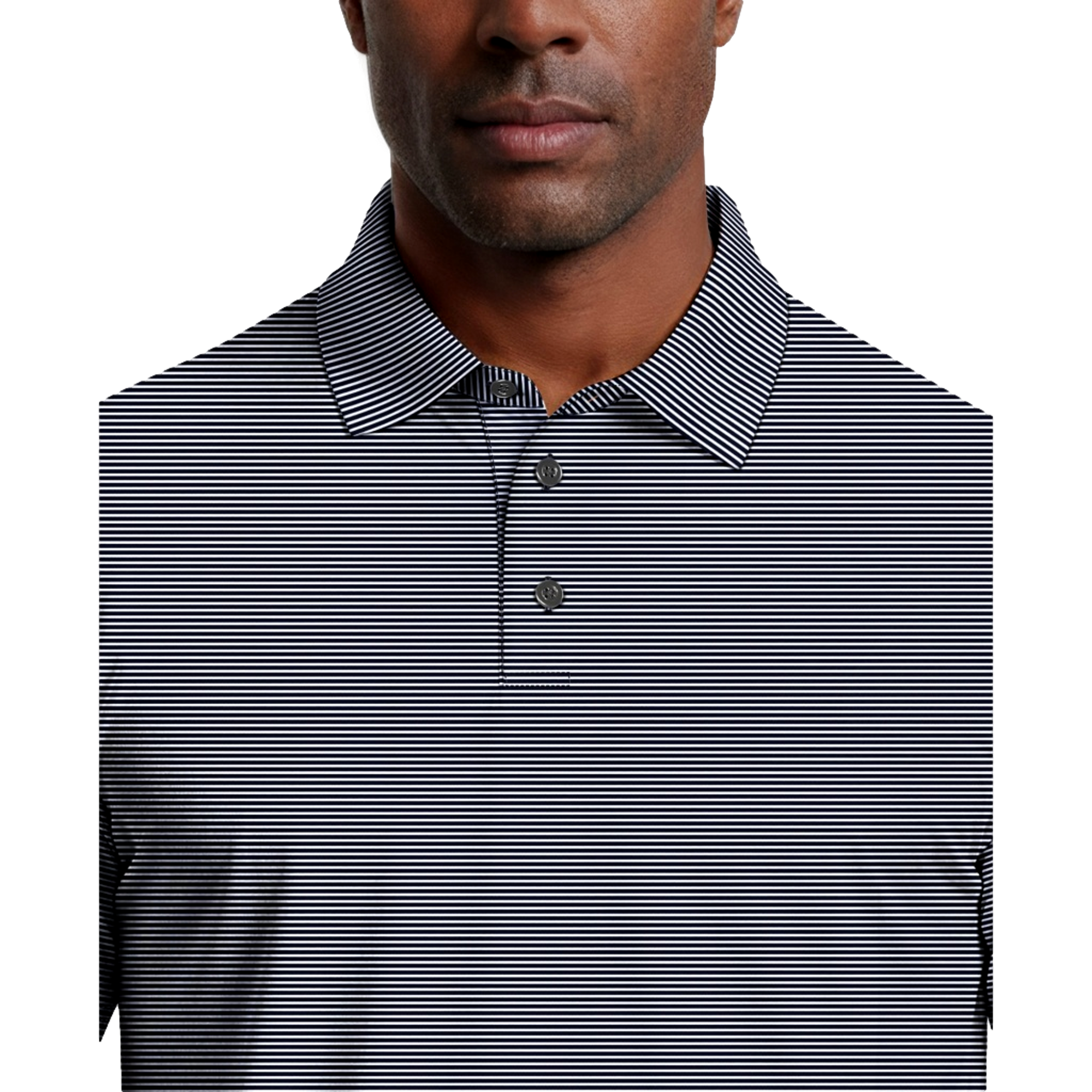 Cooling Stripe Men's Golf Polo Shirt