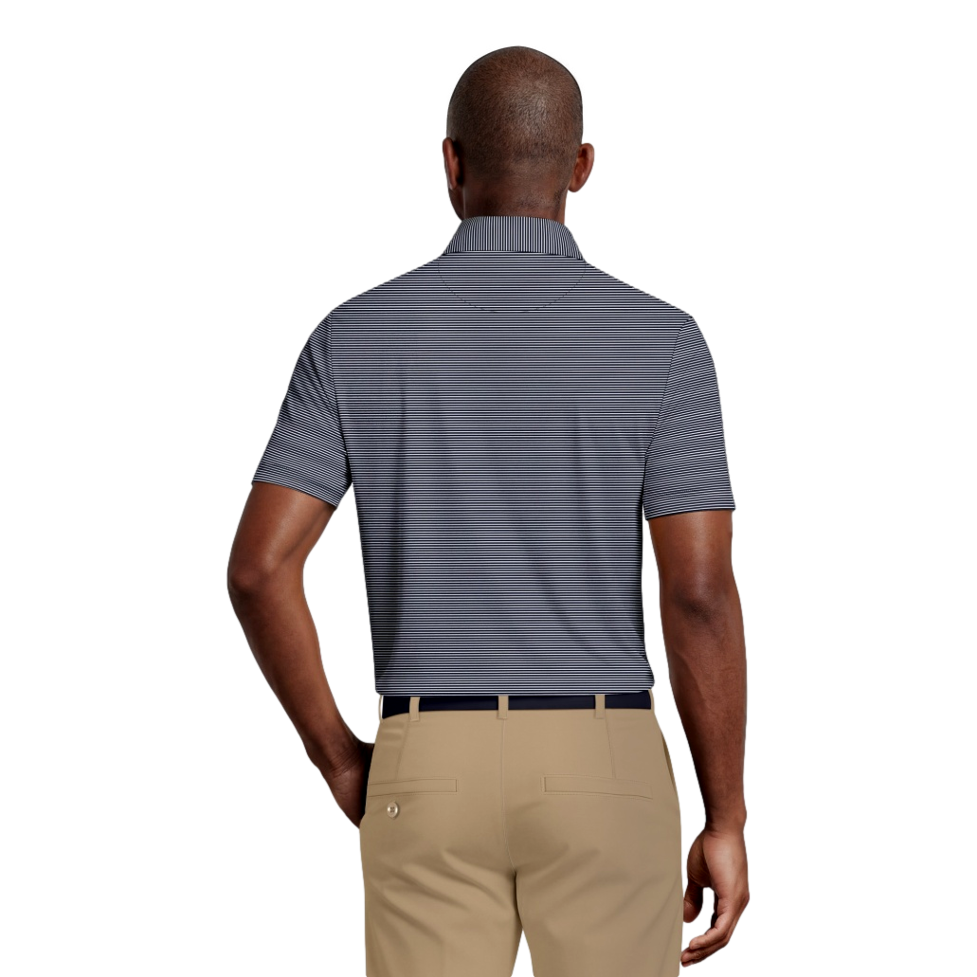 Cooling Stripe Men's Golf Polo Shirt