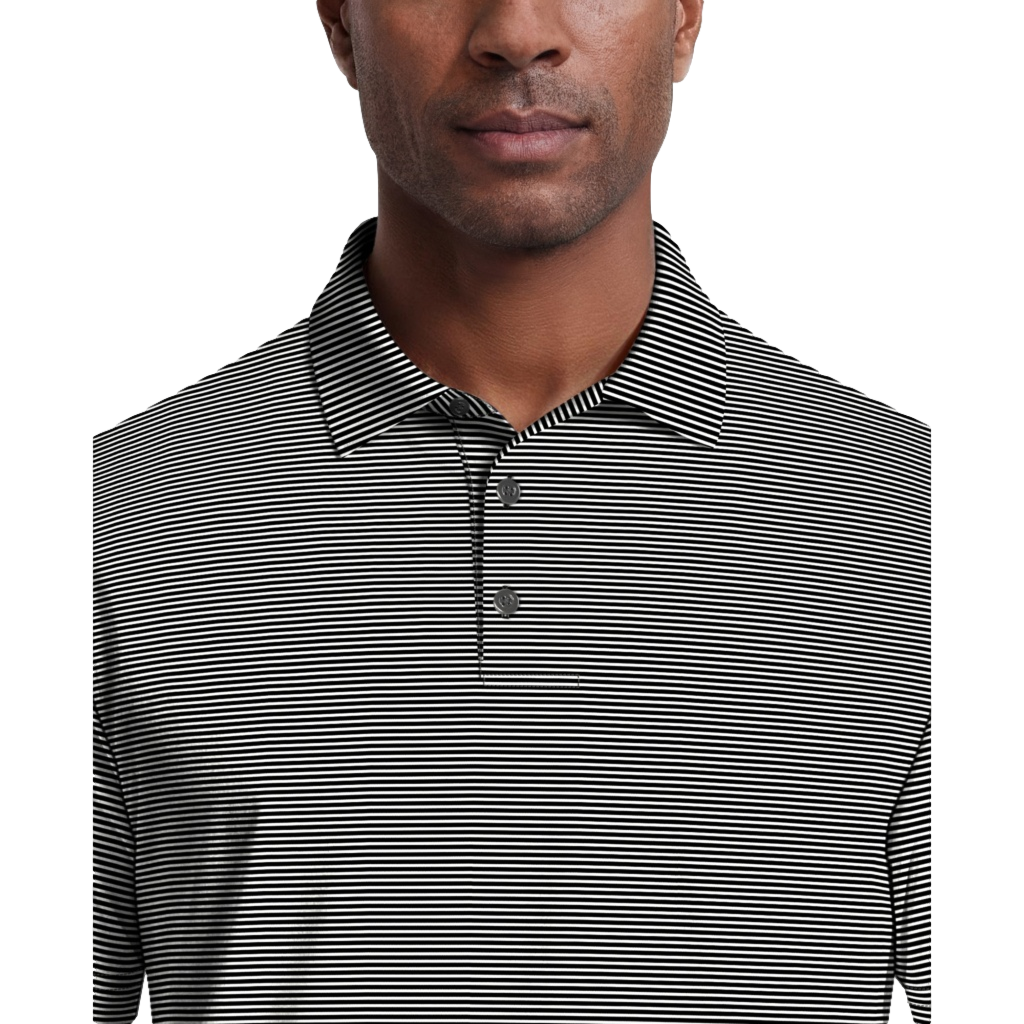 Cooling Stripe Men's Golf Polo Shirt