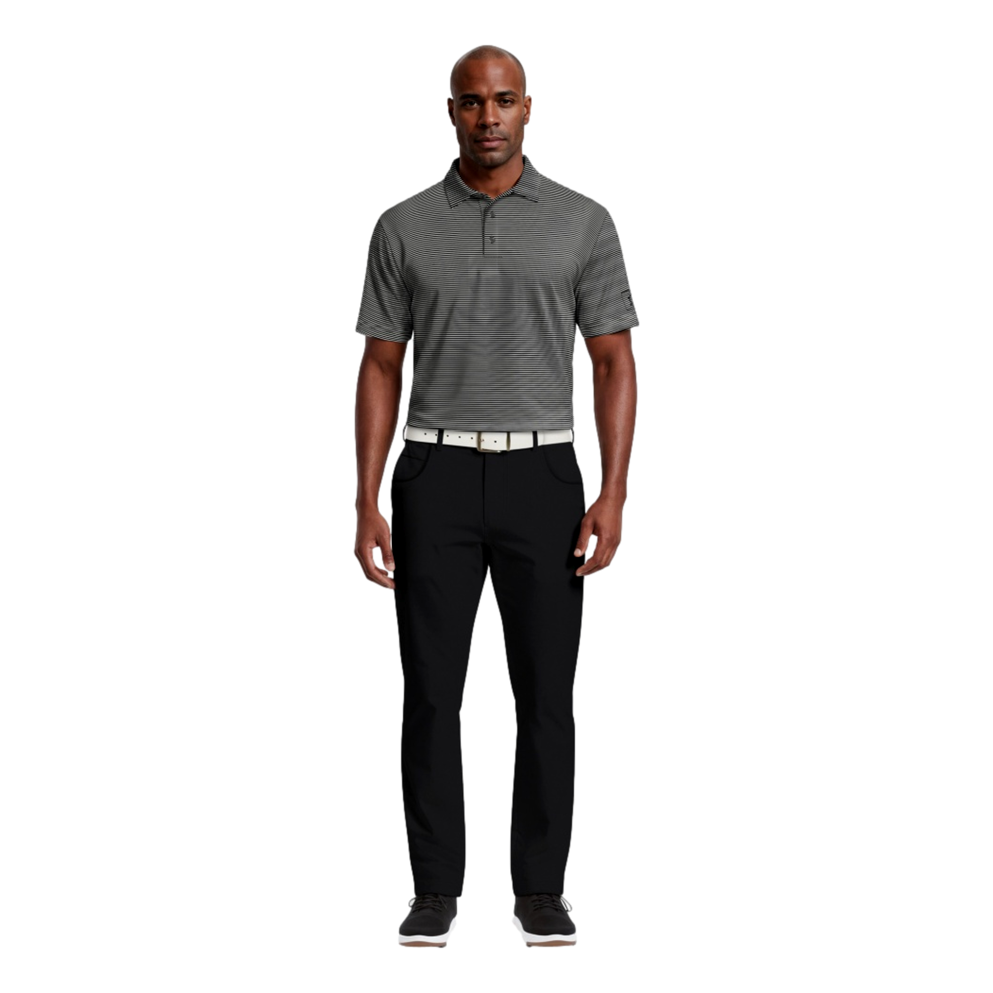 Cooling Stripe Men's Golf Polo Shirt