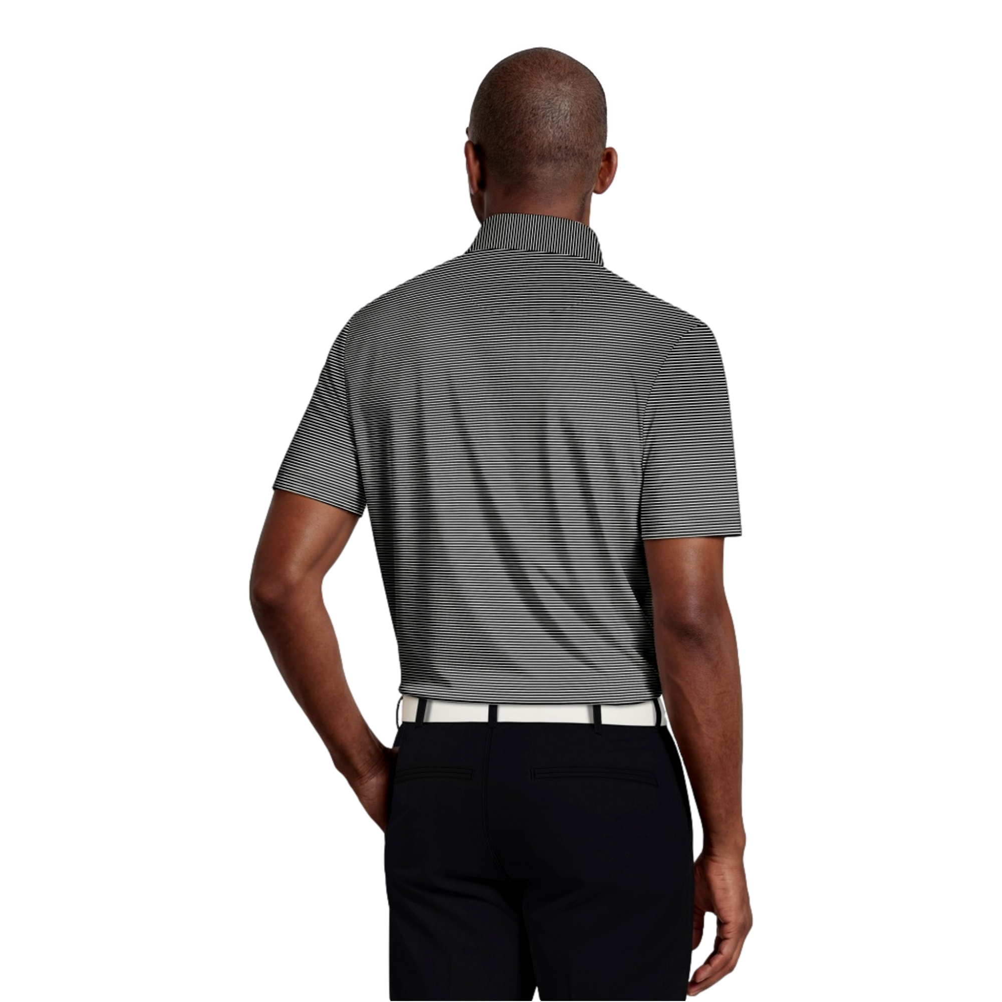 Cooling Stripe Men's Golf Polo Shirt