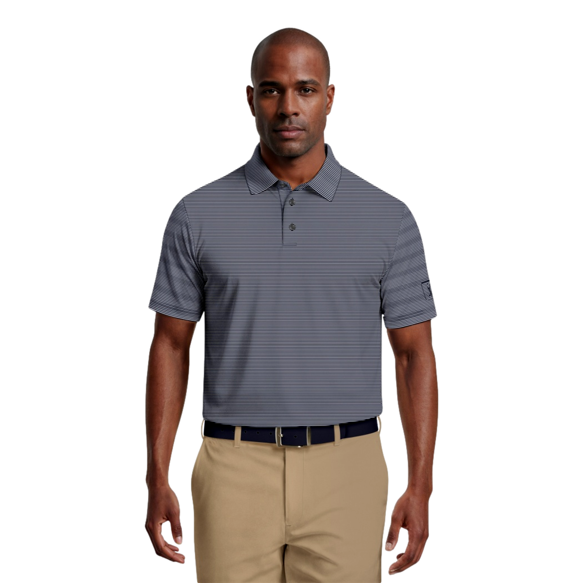Cooling Stripe Men's Golf Polo Shirt