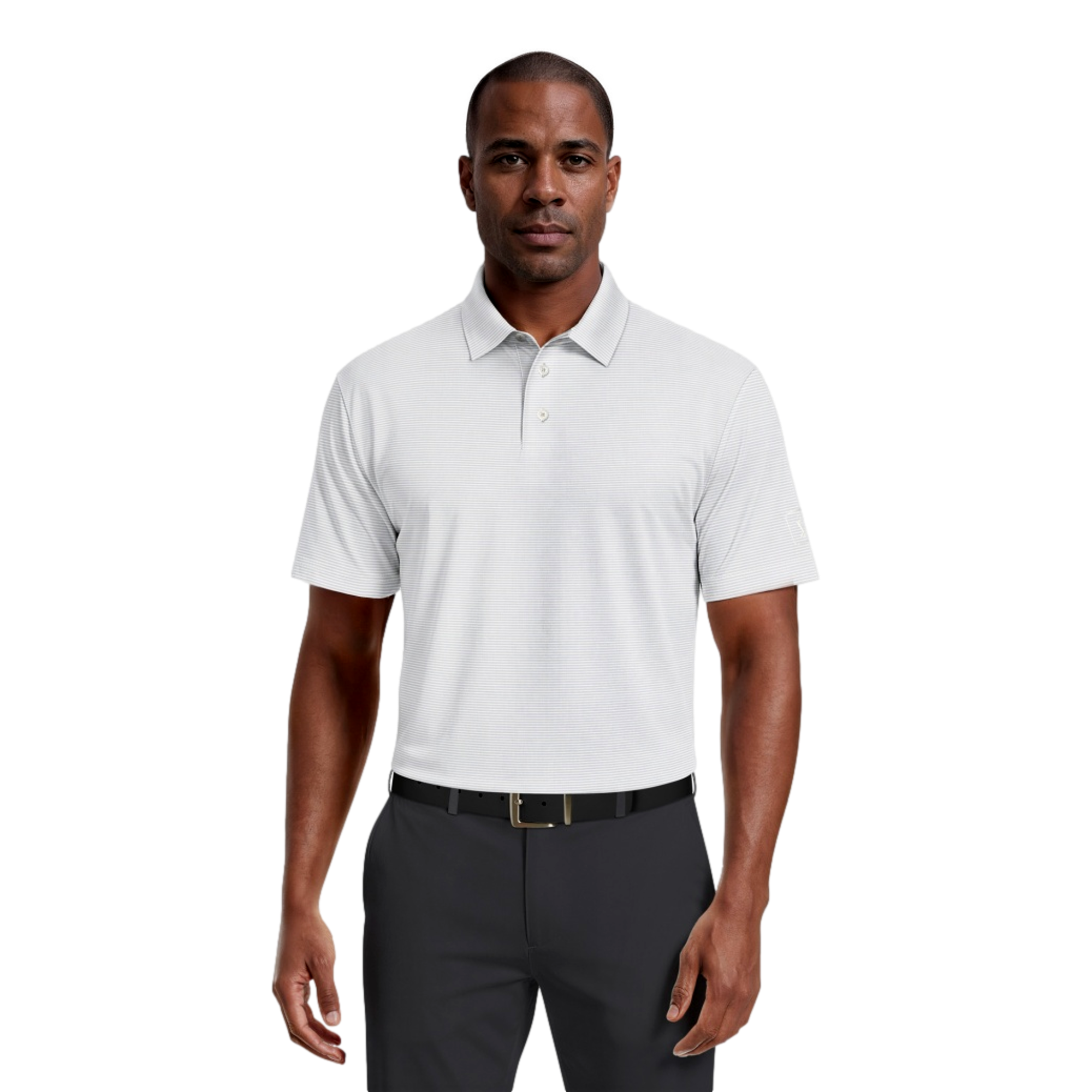 Cooling Stripe Men's Golf Polo Shirt