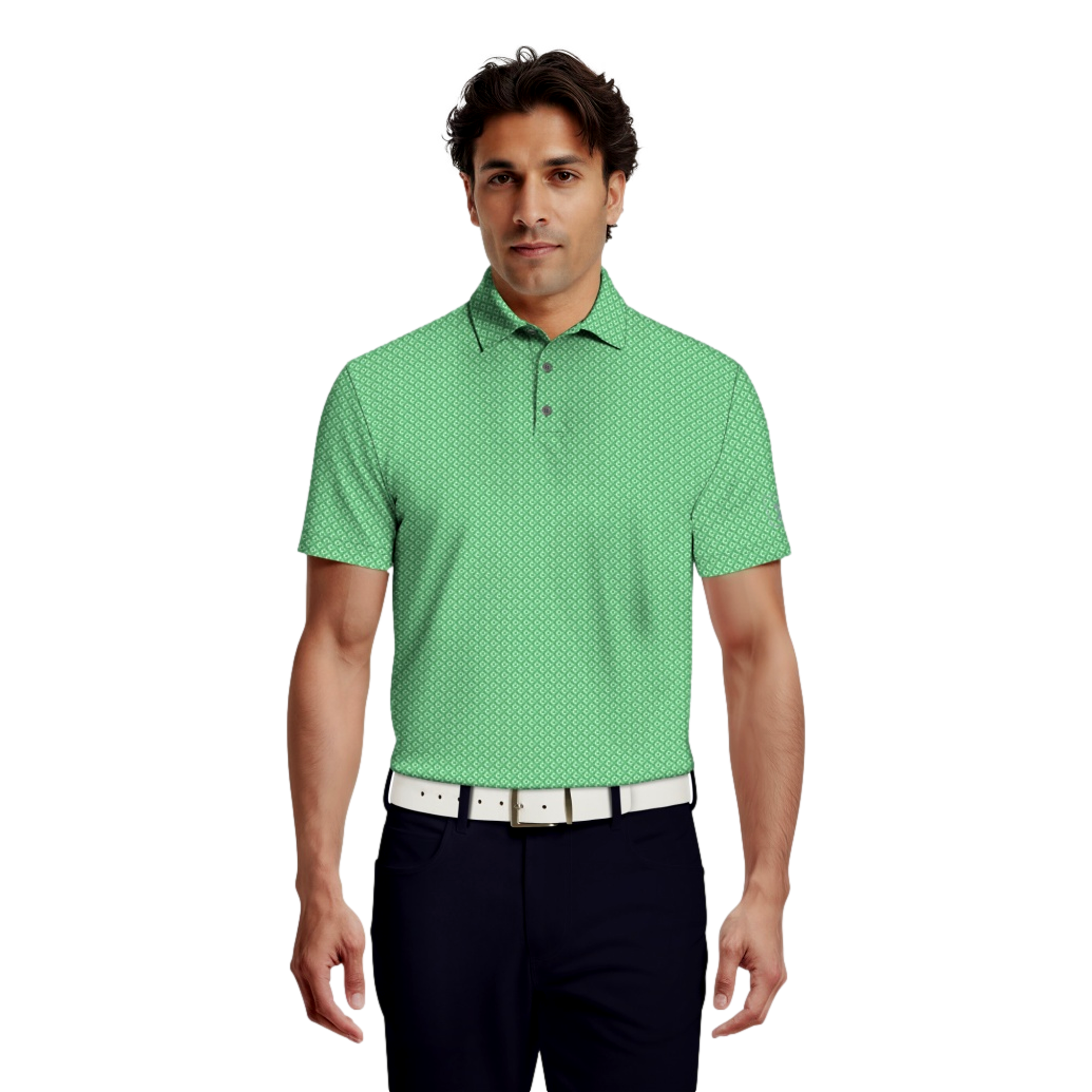Essential Geo Printed Men's Golf Polo Shirt