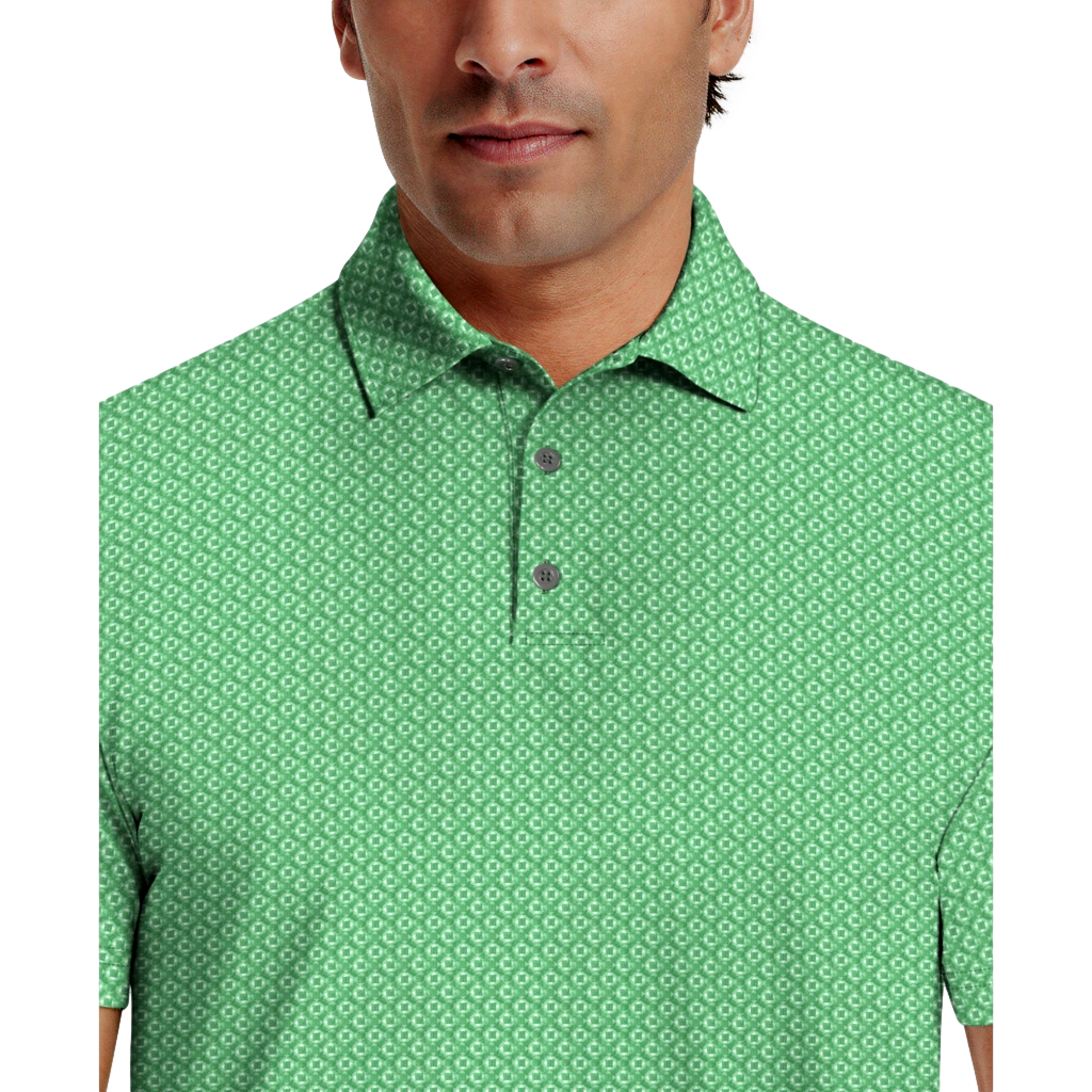 Essential Geo Printed Men's Golf Polo Shirt