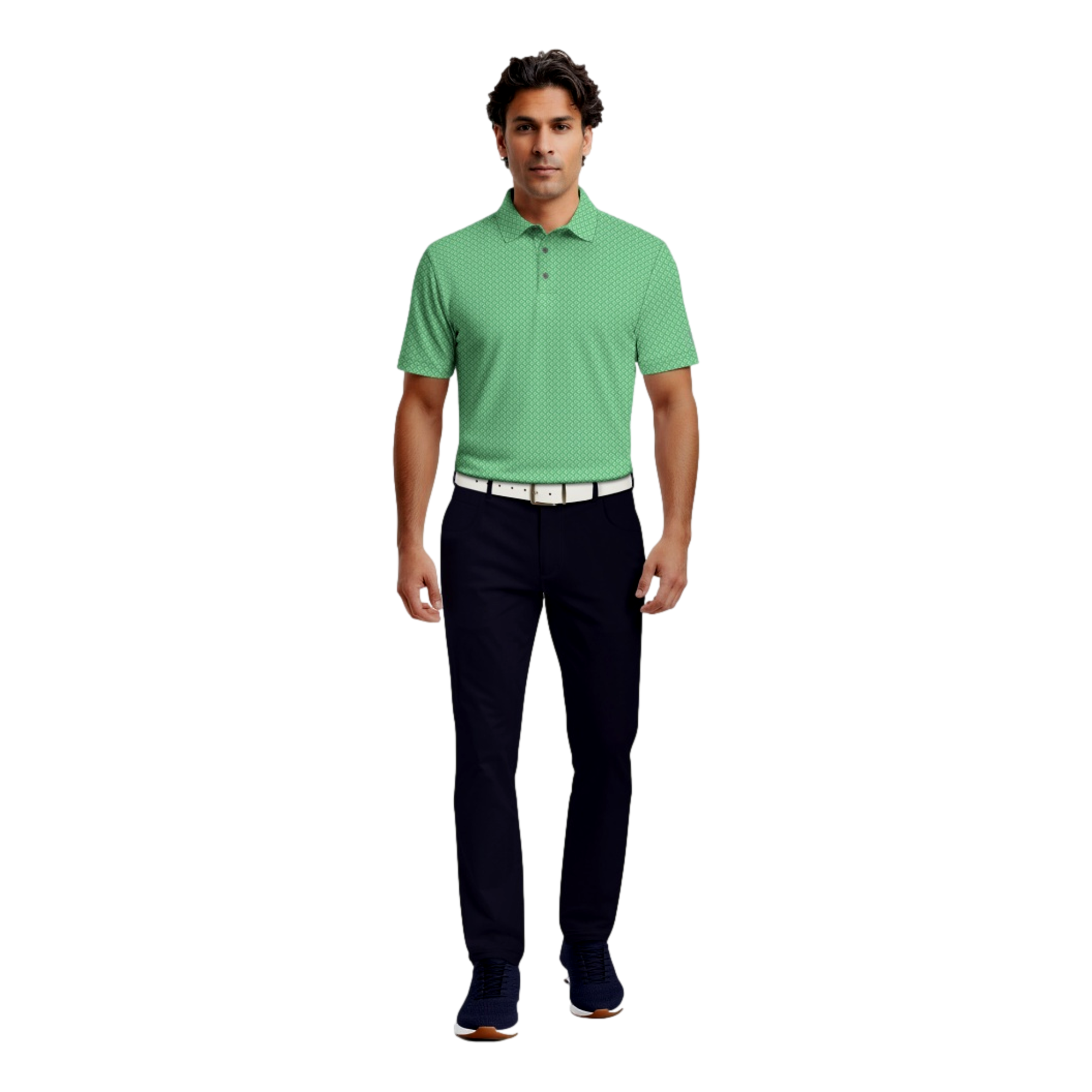 Essential Geo Printed Men's Golf Polo Shirt
