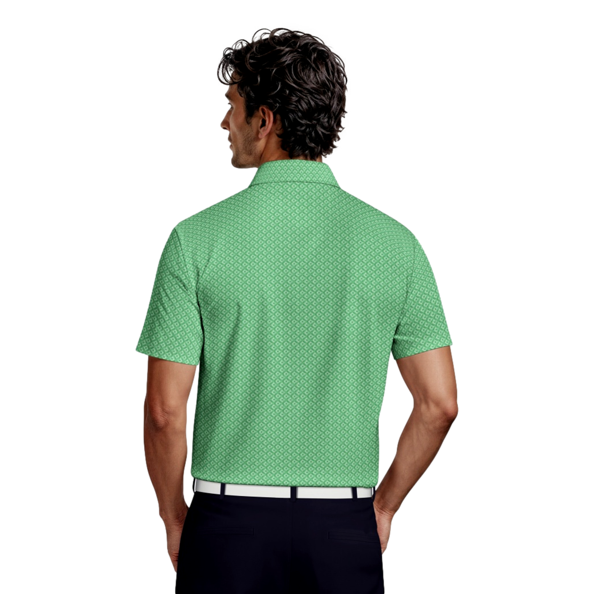 Essential Geo Printed Men's Golf Polo Shirt