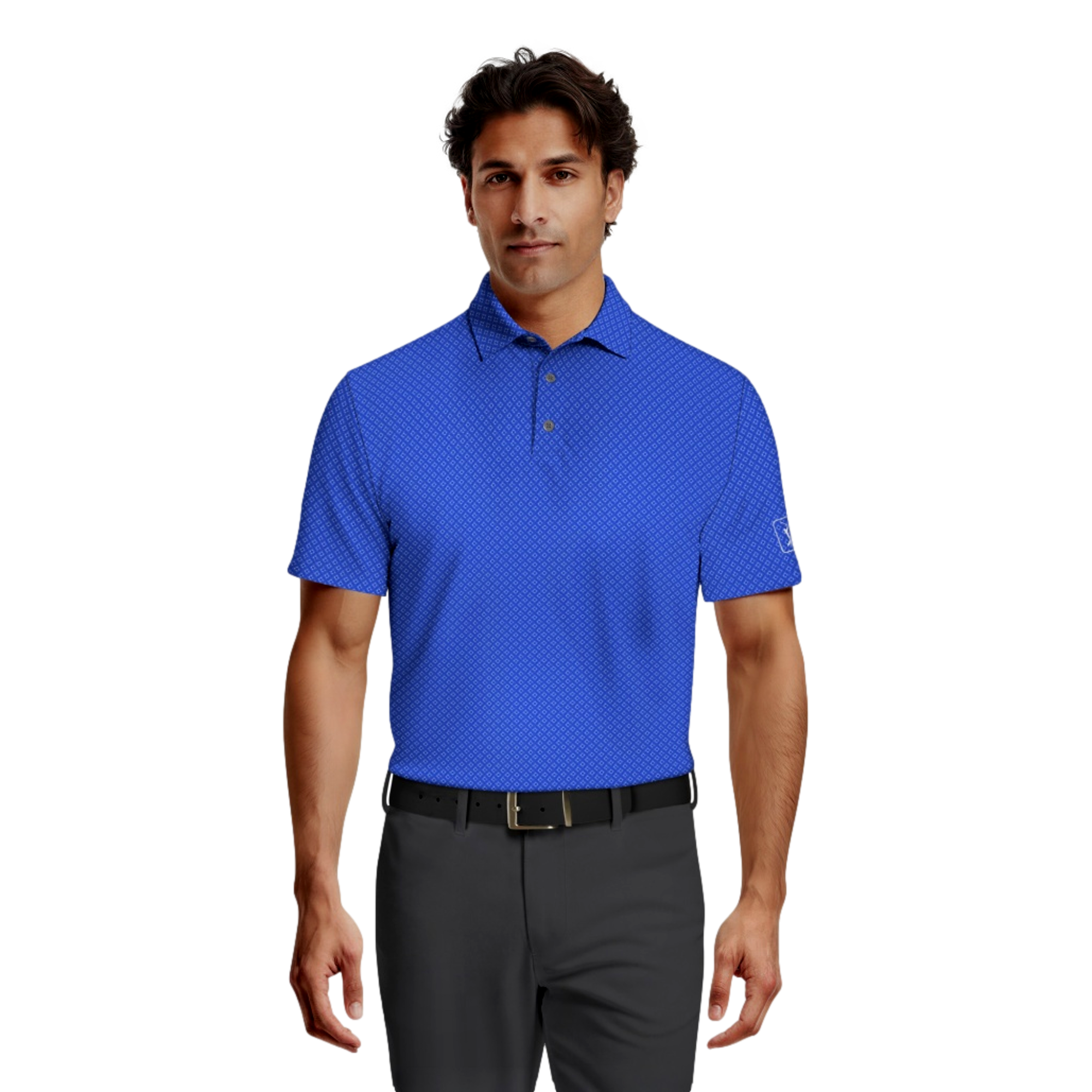 Essential Geo Printed Men's Golf Polo Shirt