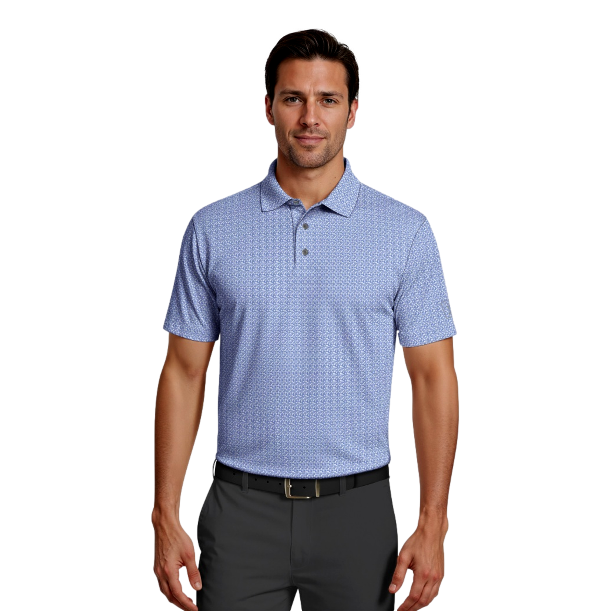 Golf Flag Geo Essential Men's Golf Polo Shirt