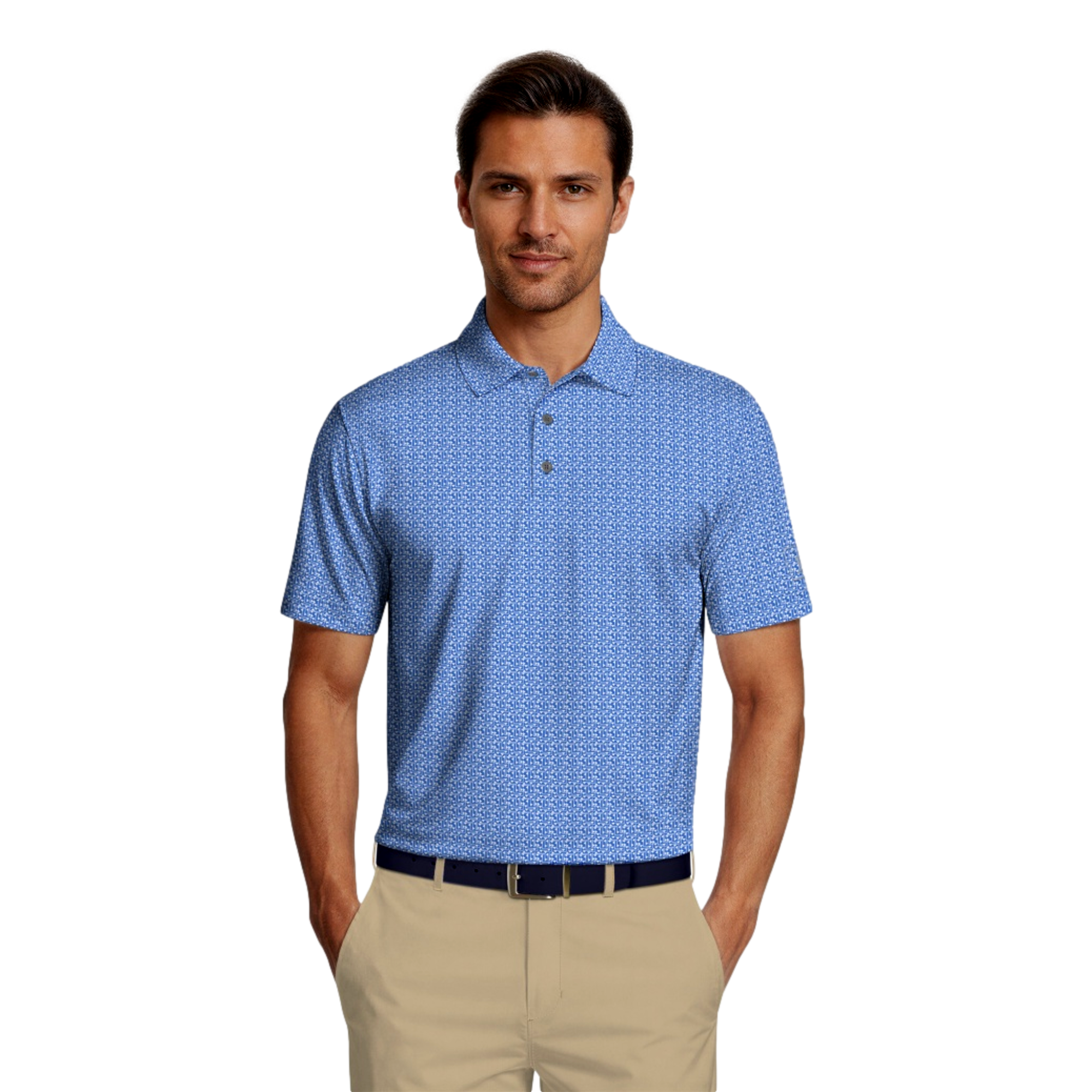 Golf Flag Geo Essential Men's Golf Polo Shirt