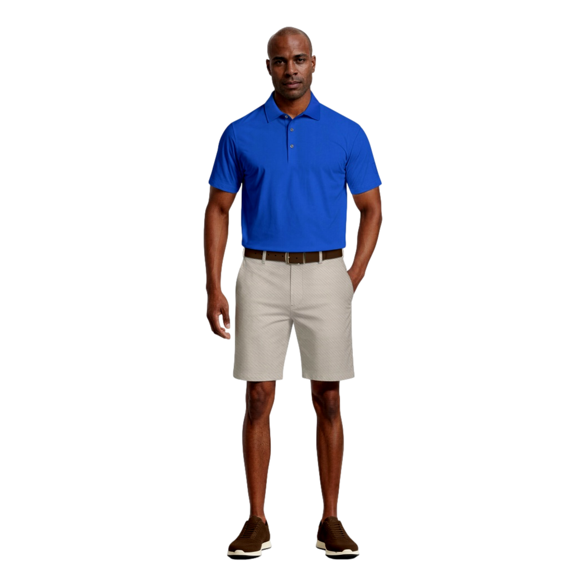 Micro Geo Print Active Waist Men's 8" Golf Shorts