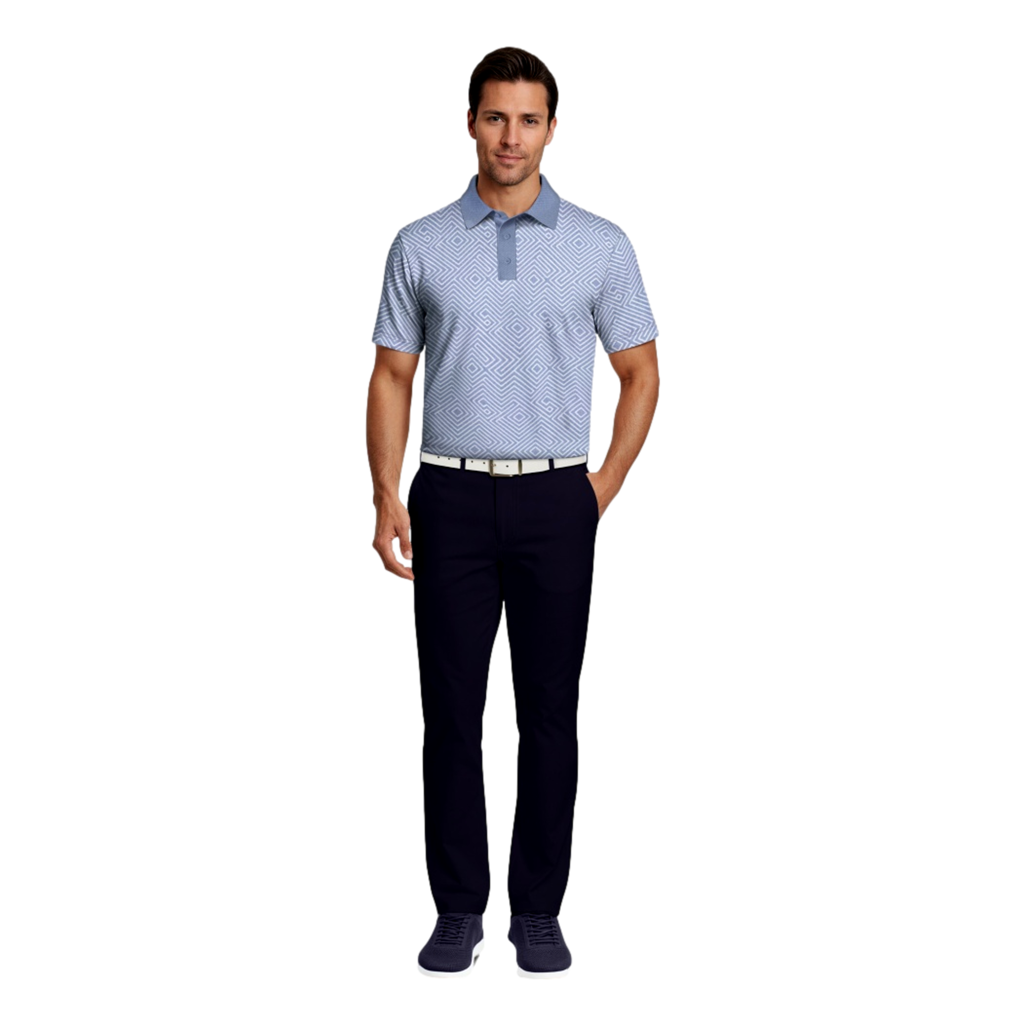 All Over Novelty Printed Men's Golf Polo Shirt