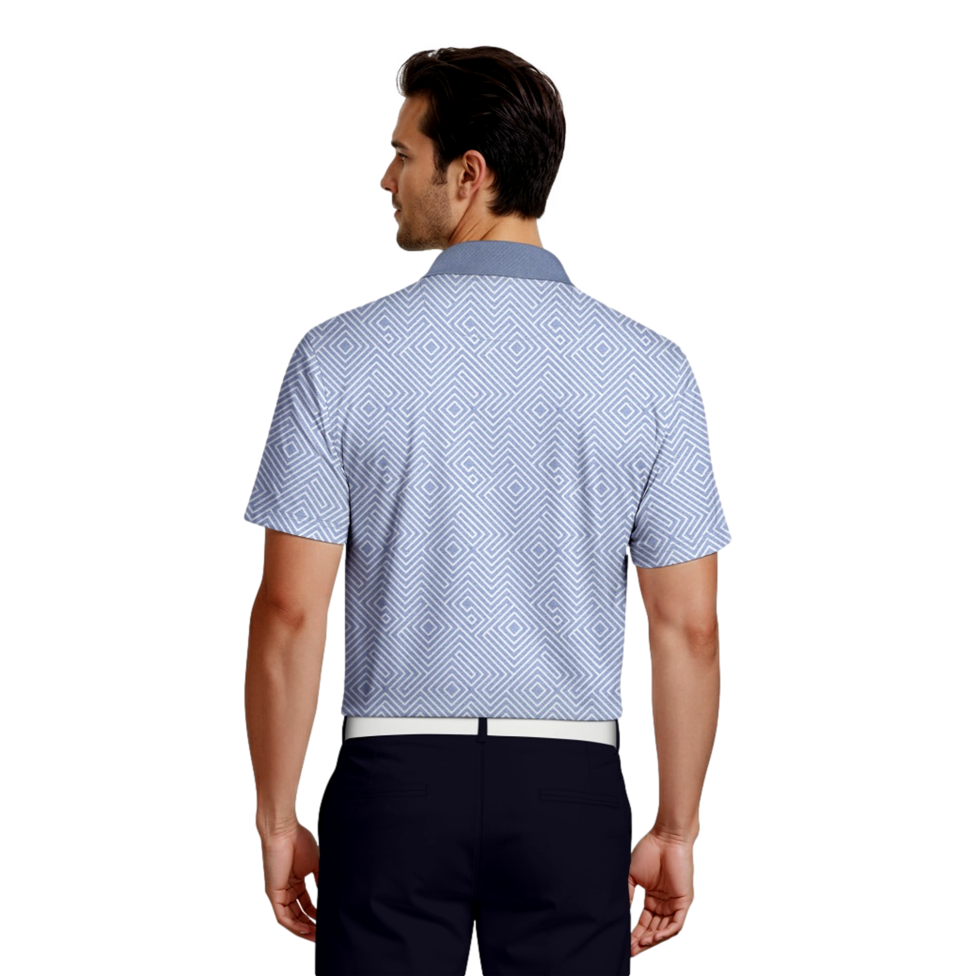 All Over Novelty Printed Men's Golf Polo Shirt