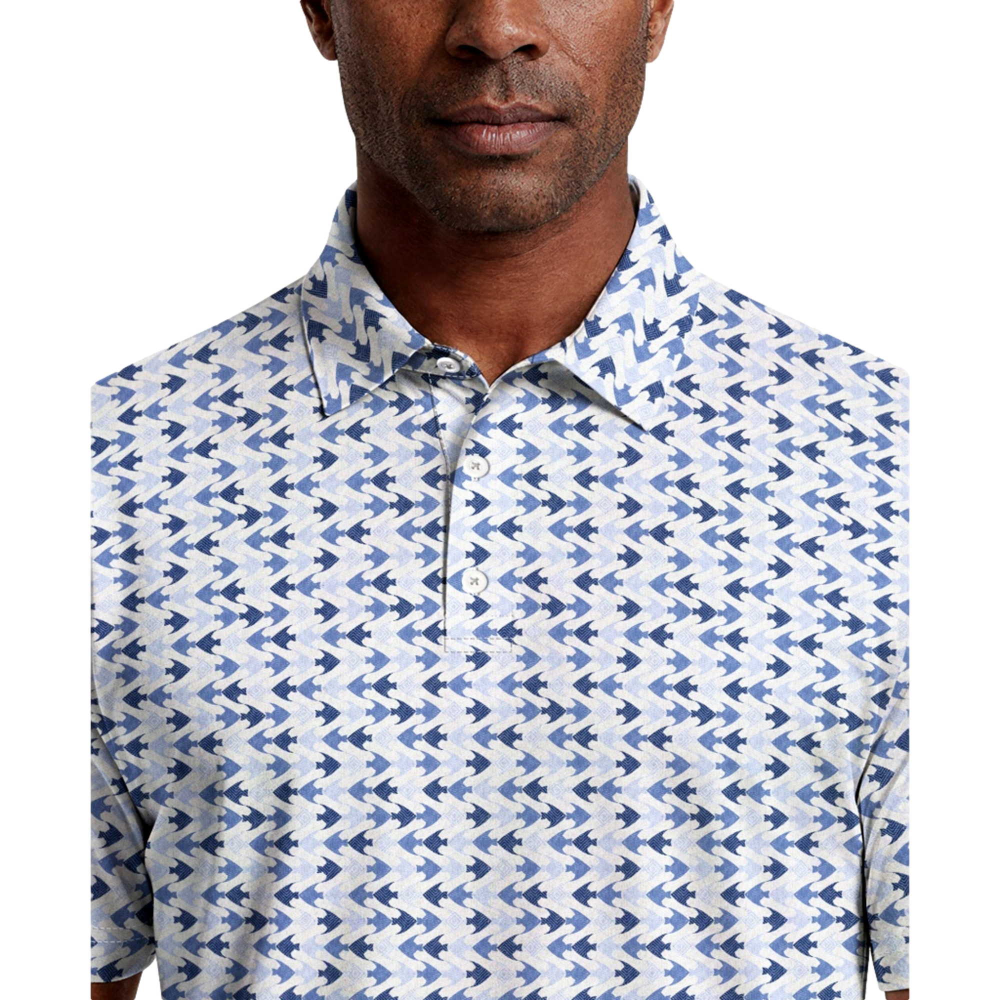 All Over Novelty Printed Men's Golf Polo Shirt