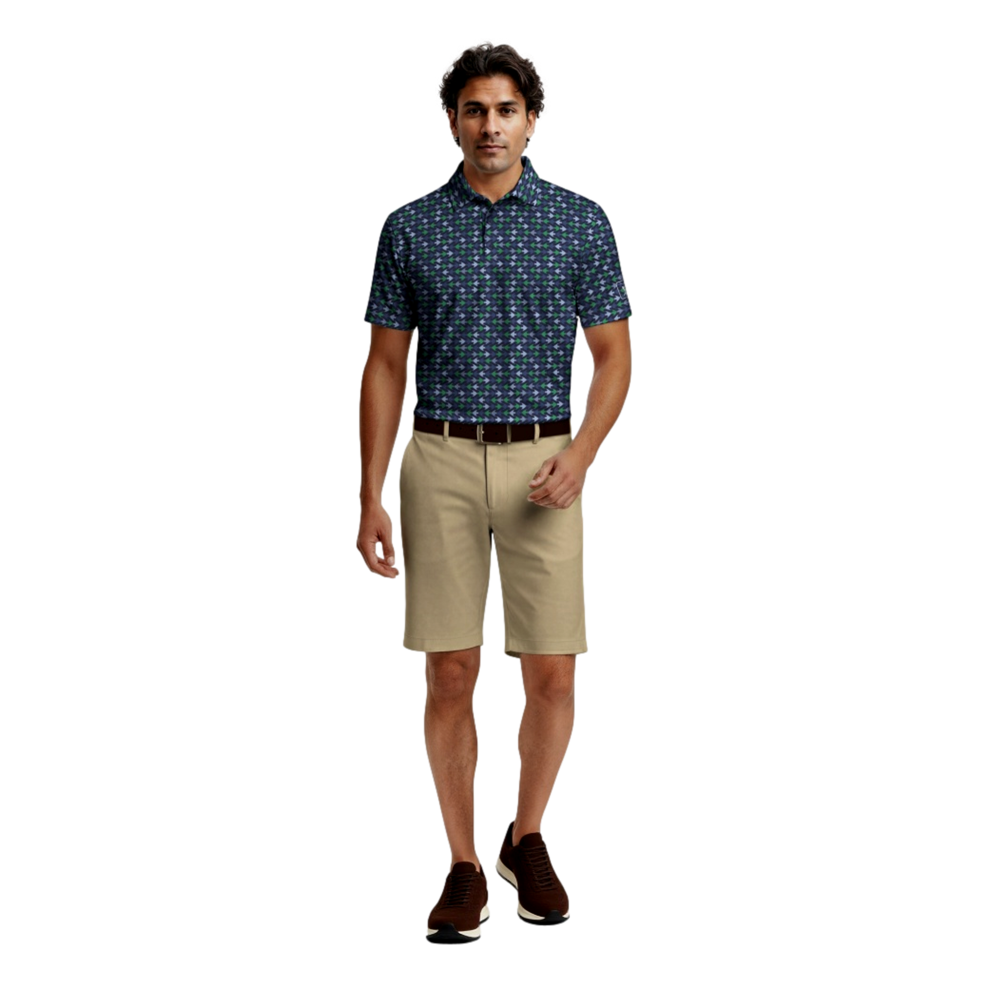 All Over Novelty Printed Men's Golf Polo Shirt